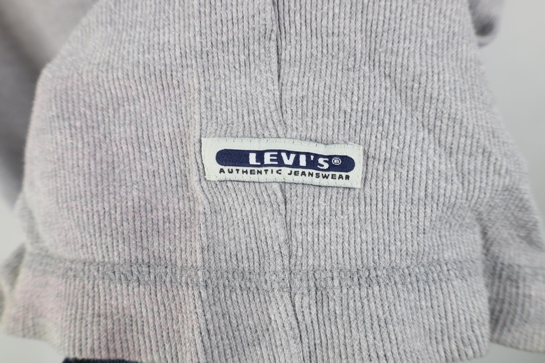 Levi's Vintage 90s Levis Knit Short Sleeve Henley T-Shirt Gray Size US XL / EU 56 / 4 - 5 Thumbnail