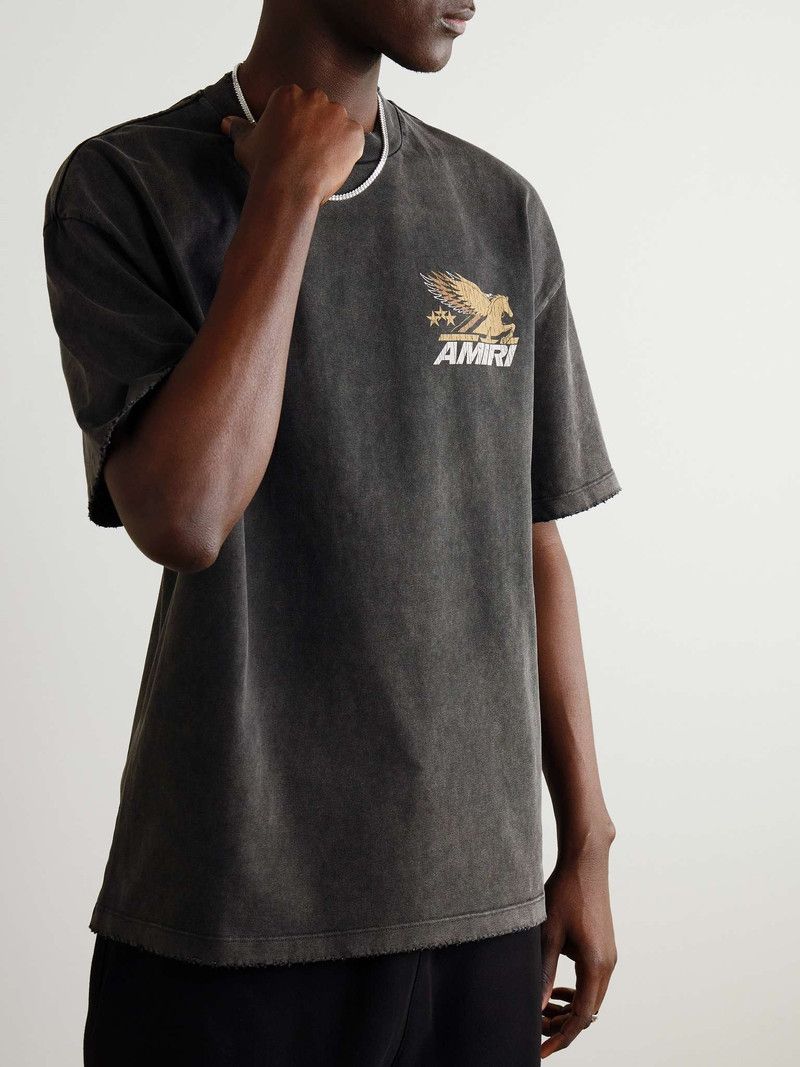 Amiri o1s1wg110326 Vintage Pegasus T-Shirt in Dark Grey Size US L / EU 52-54 / 3 - 3 Thumbnail