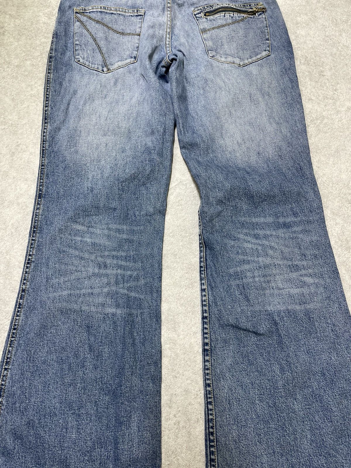 If Six Was Nine × Japanese Brand × Le Grande Bleu (L.G.B.) Skull Ifsixwasnine Style Flare Denim Rockstar Grail LGB Size US 29 - 9 Thumbnail