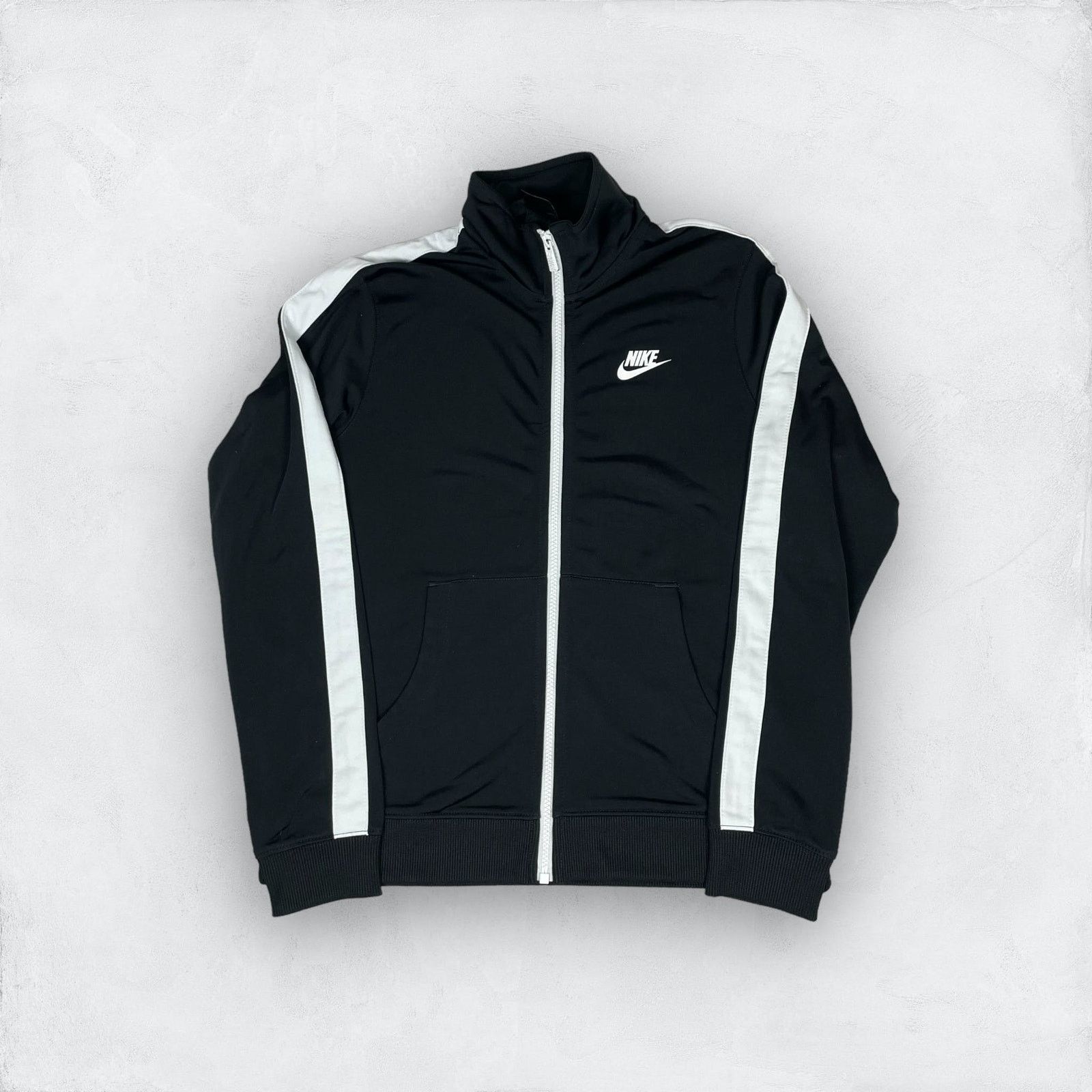 Nike Nike Women Black/White Polyester Full Zip Track Suit Medium Size M / US 6-8 / IT 42-44 - 2 Thumbnail