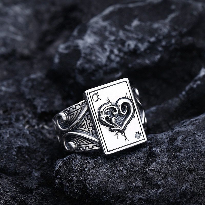 Japanese Brand × Vintage Vintage Gothic Poker Ring Adjustable Size ONE SIZE - 1 Thumbnail