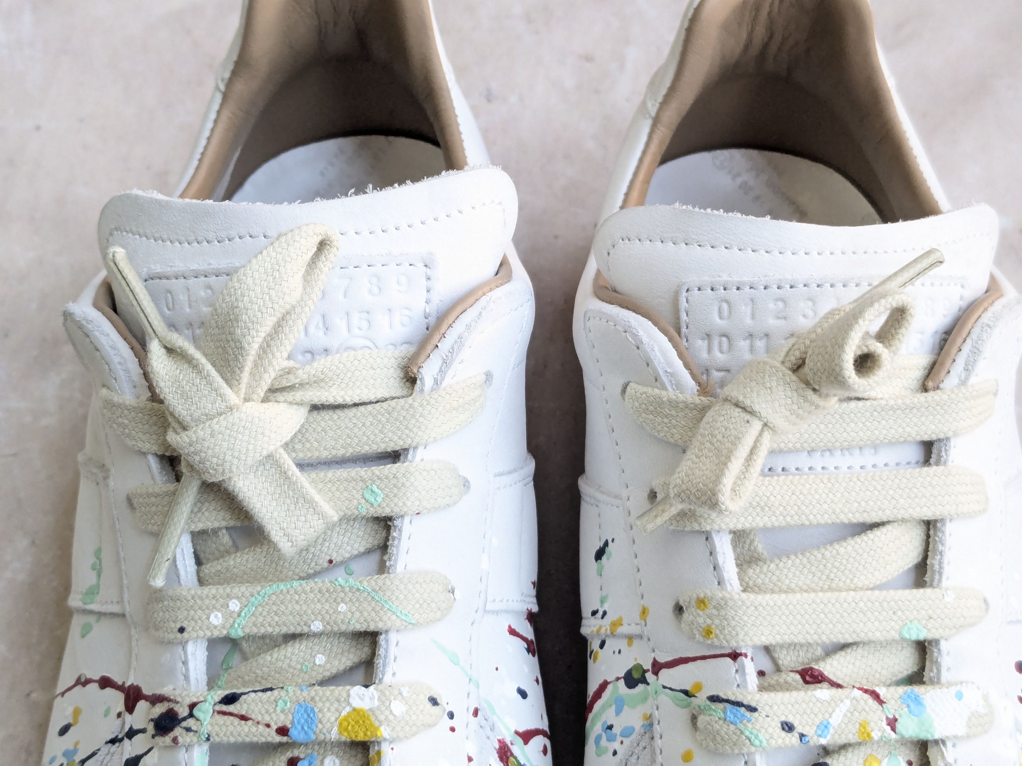 Maison Margiela Paint Splatter Replica GATs 10 43 White Low Tops Size US 10 / EU 43 - 5 Thumbnail