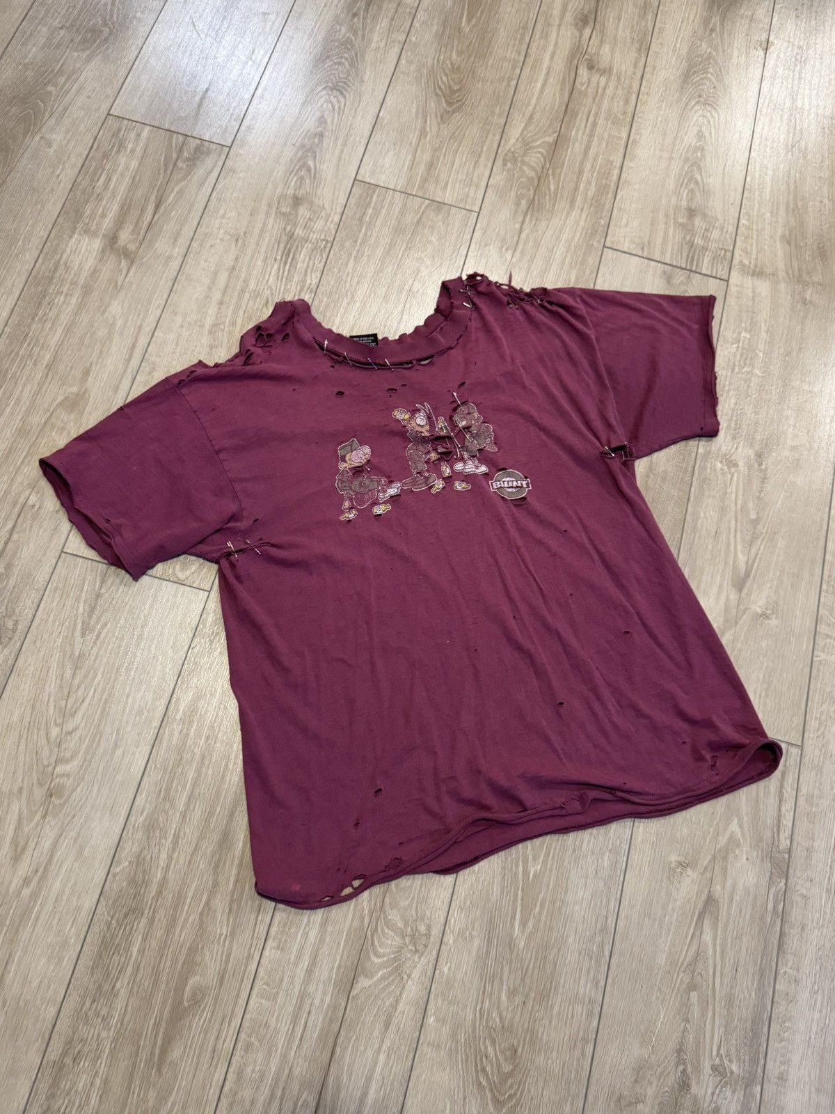 Vintage Thrashed Blunt Skater Tee Size US XL / EU 56 / 4 - 2 Thumbnail