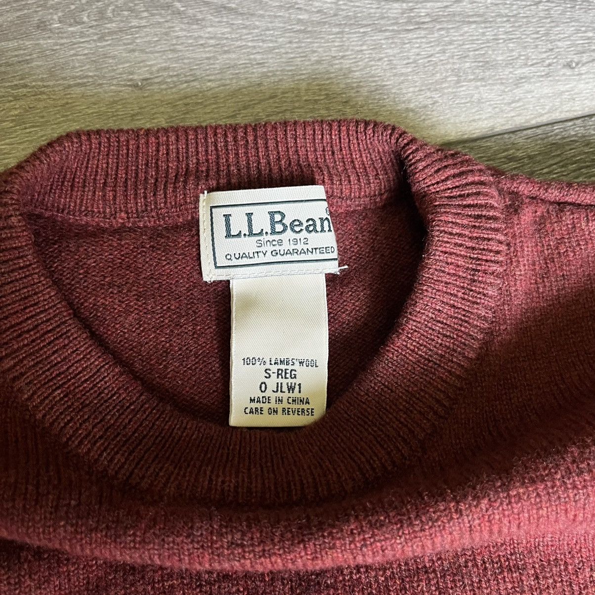 L.L. Bean Vintage 1990s LL Bean Lambswool Sweater Crewneck Red Orange Size US S / EU 44-46 / 1 - 2 Thumbnail