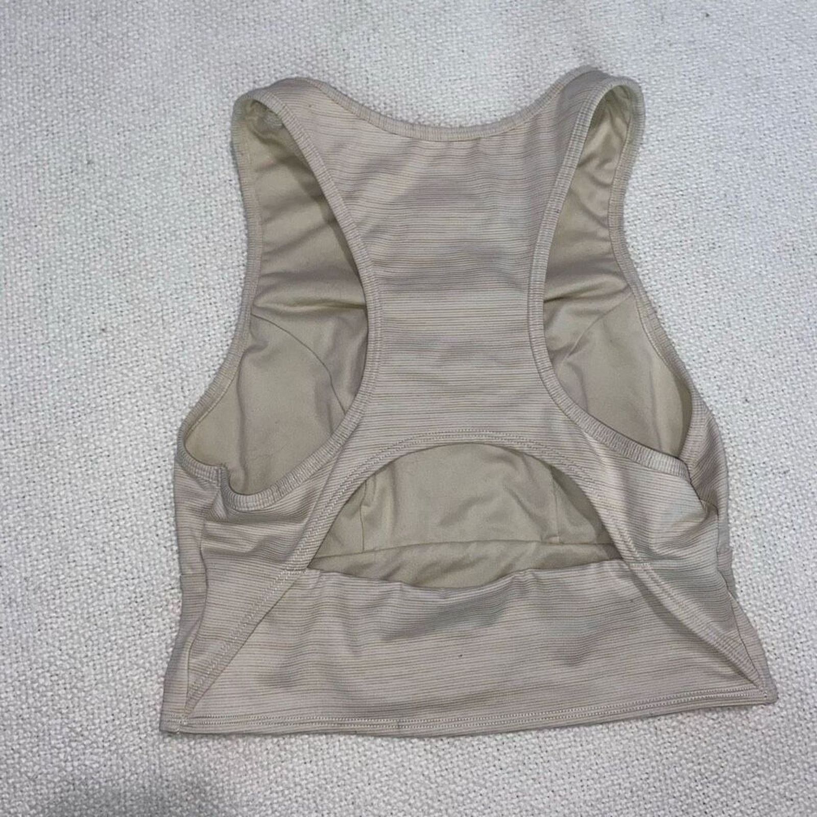 Other Adore Me Cream and Tan Neutral Sports Bra | Sz S Size ONE SIZE - 5 Thumbnail