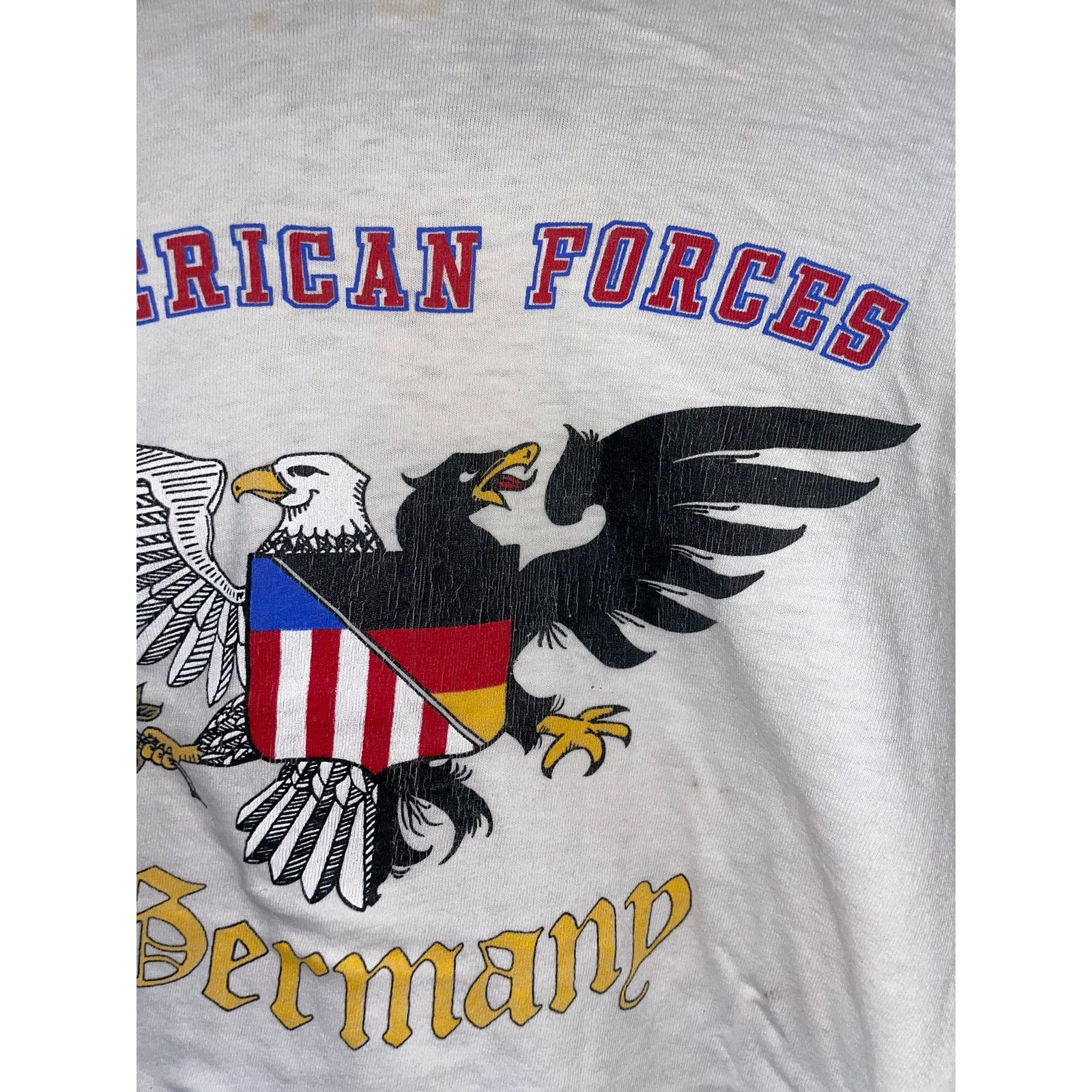 Vintage Vintage American Forces Shirt Germany Army Soldier Tee War L Size US L / EU 52-54 / 3 - 8 Thumbnail