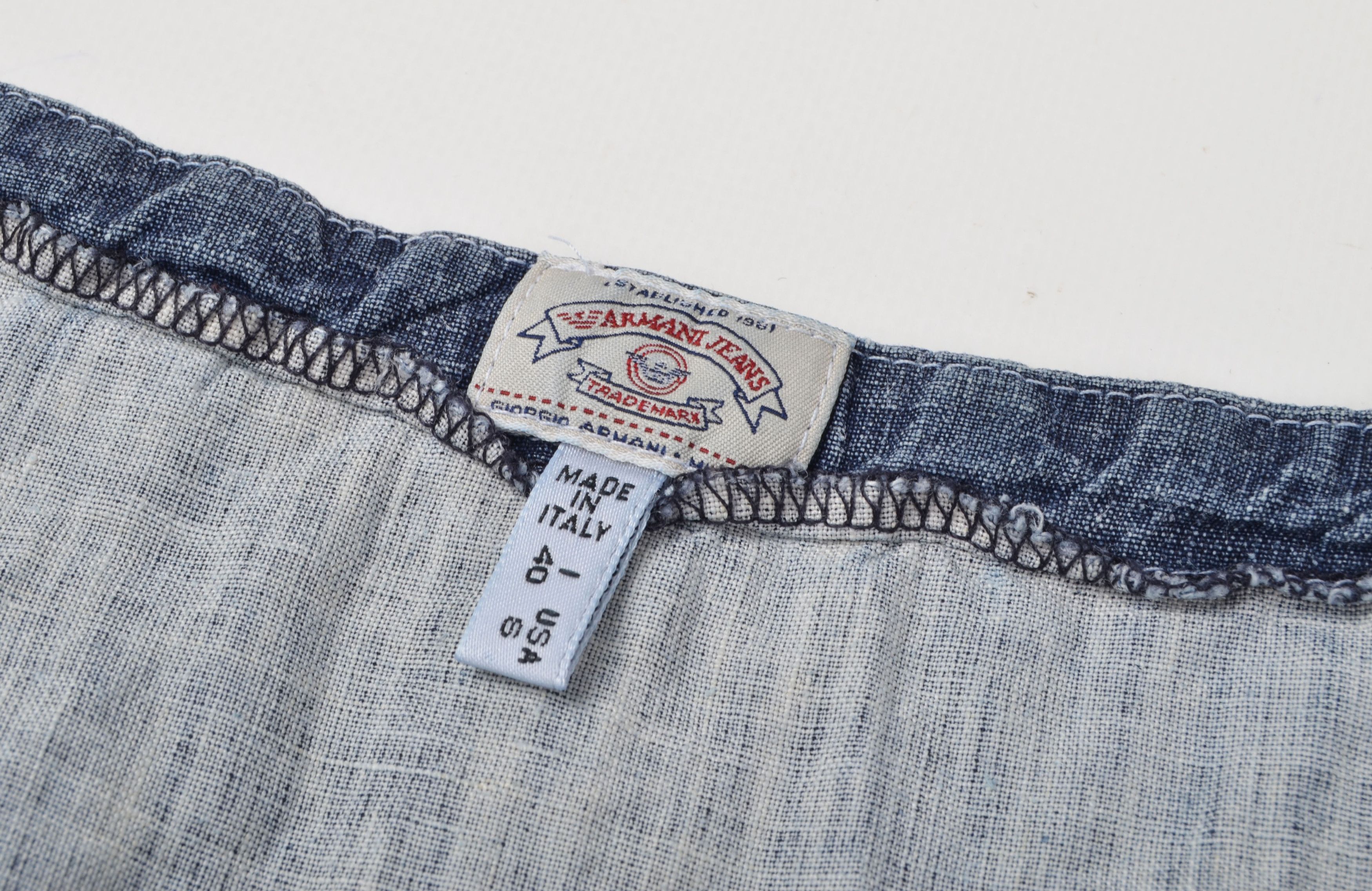 Giorgio Armani Vintage Armani Jeans 90's Cottagecore Blue Dress Size M / US 6-8 / IT 42-44 - 7 Thumbnail