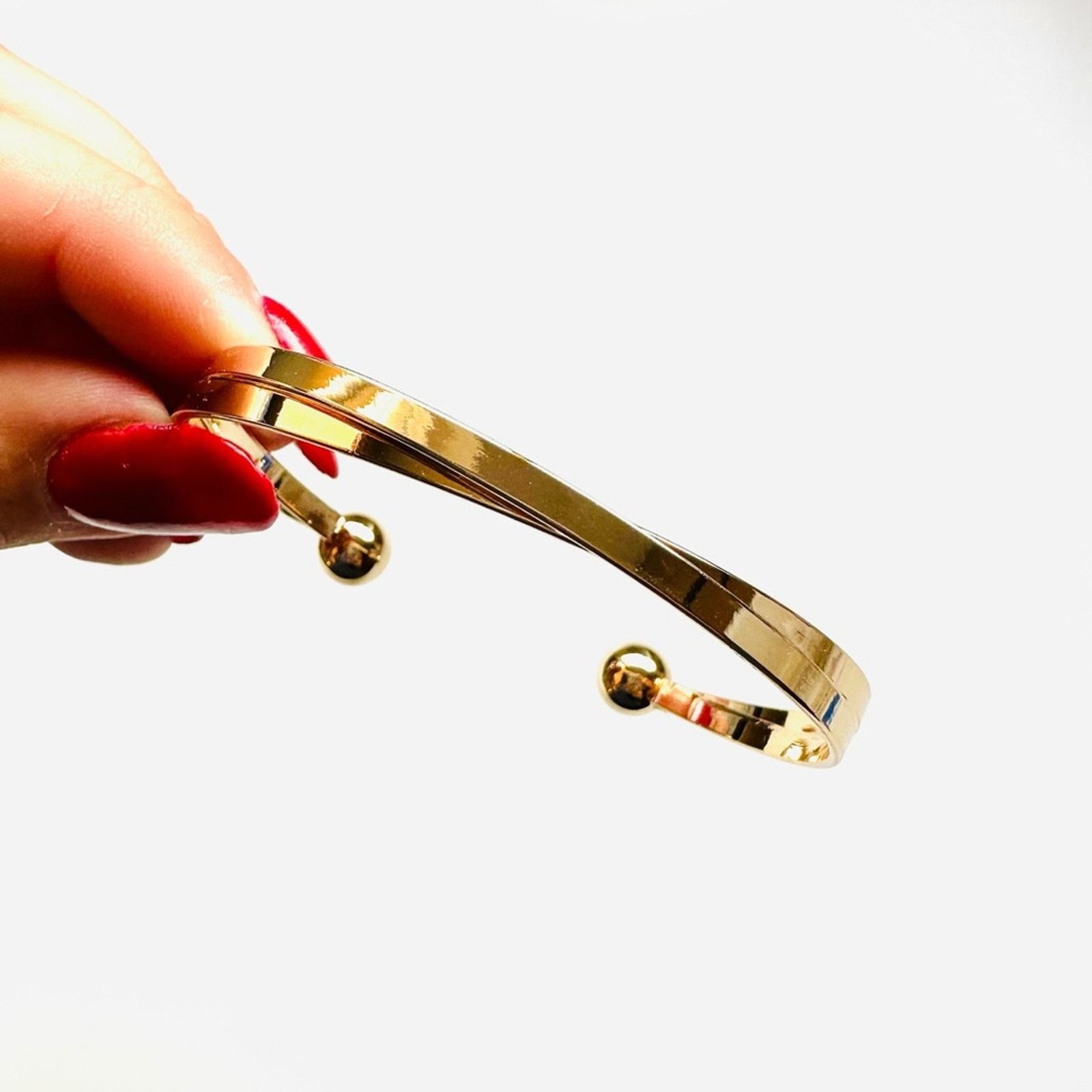 Nordstrom NEW NORDSTROM Duo Double Slim Band Bracelet Bangle Cuff Size ONE SIZE - 2 Thumbnail