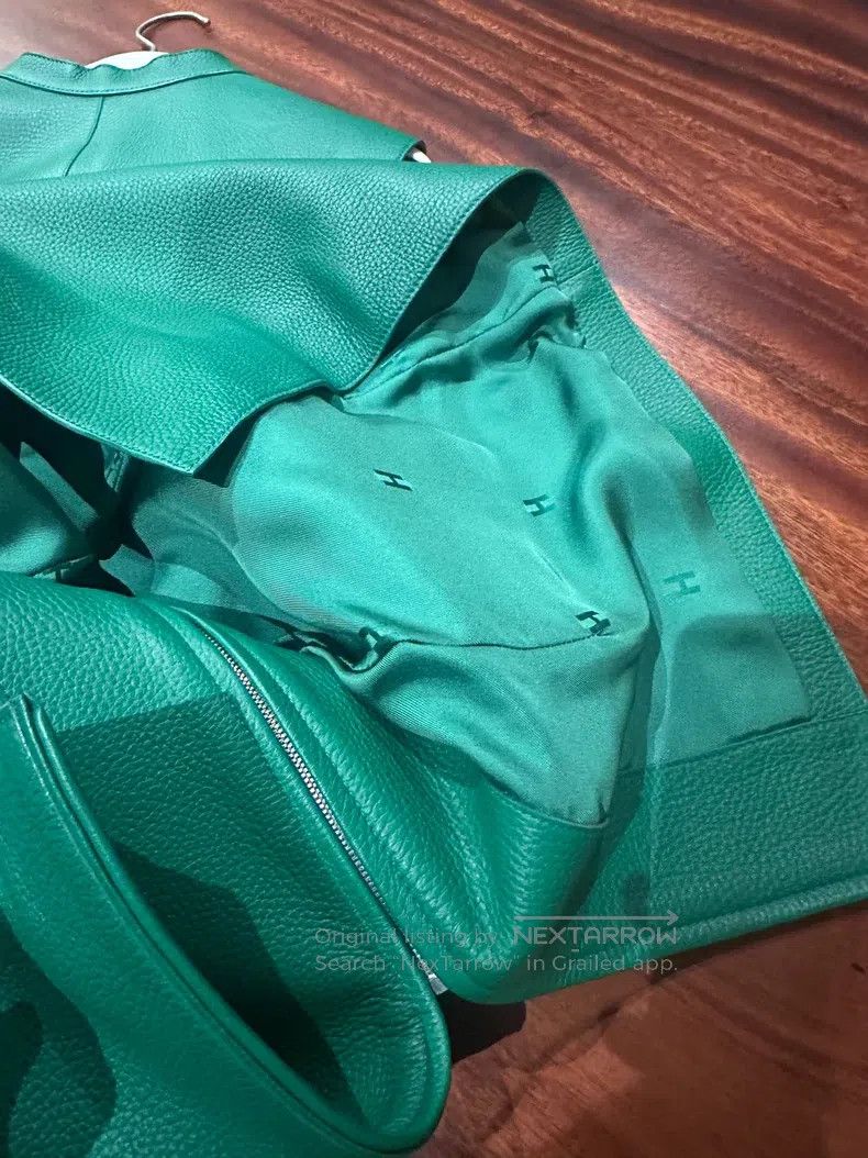 Hermes Hermes Deer Leather Dress Vest Jacket, Green Size S / US 4 / IT 40 - 8 Thumbnail