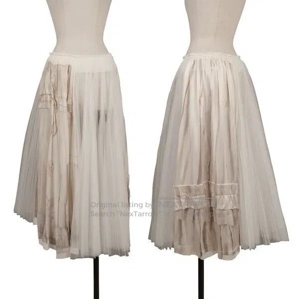 Comme des Garcons Comme Des Garcons size M White vintage pattern sheer skirt Size 25" / US 0 / IT 36 - 1 Thumbnail