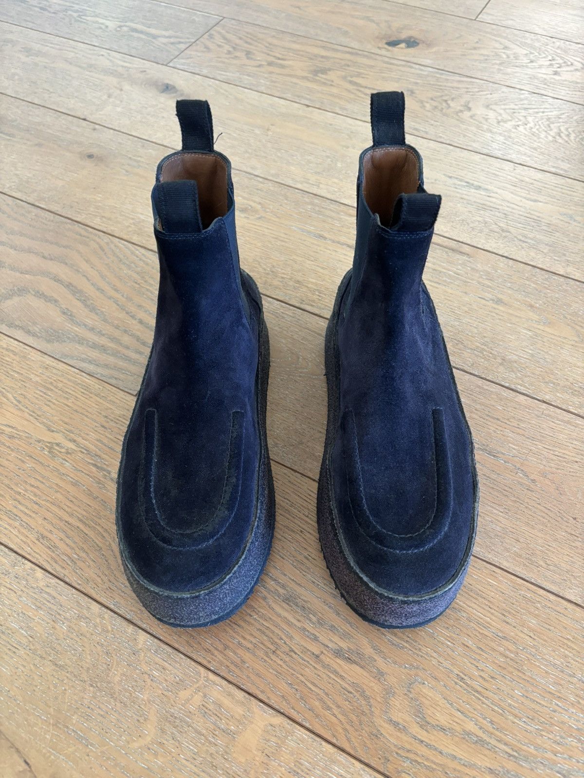 Marsell Navy Blue Suede Marsell Boots Size US 7.5 / IT 37.5 - 1 Thumbnail