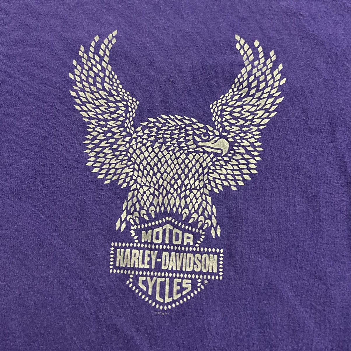 Harley Davidson × Vintage 2004 Vintage wmns Harley Davidson Eagle Longsleeve Size L / US 10 / IT 46 - 3 Thumbnail