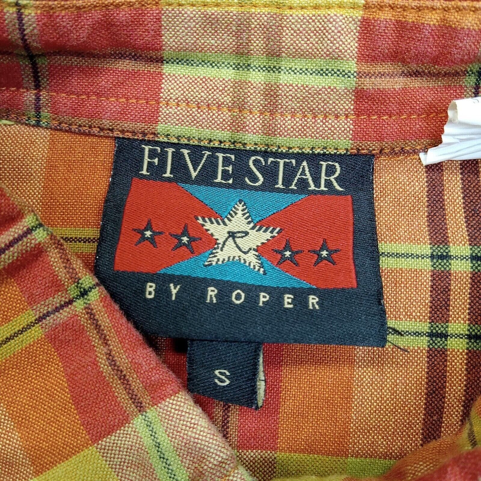 Roper Roper Shirt S Five Star Button Up Long Sleeve Pocket Plaid Size US S / EU 44-46 / 1 - 3 Thumbnail