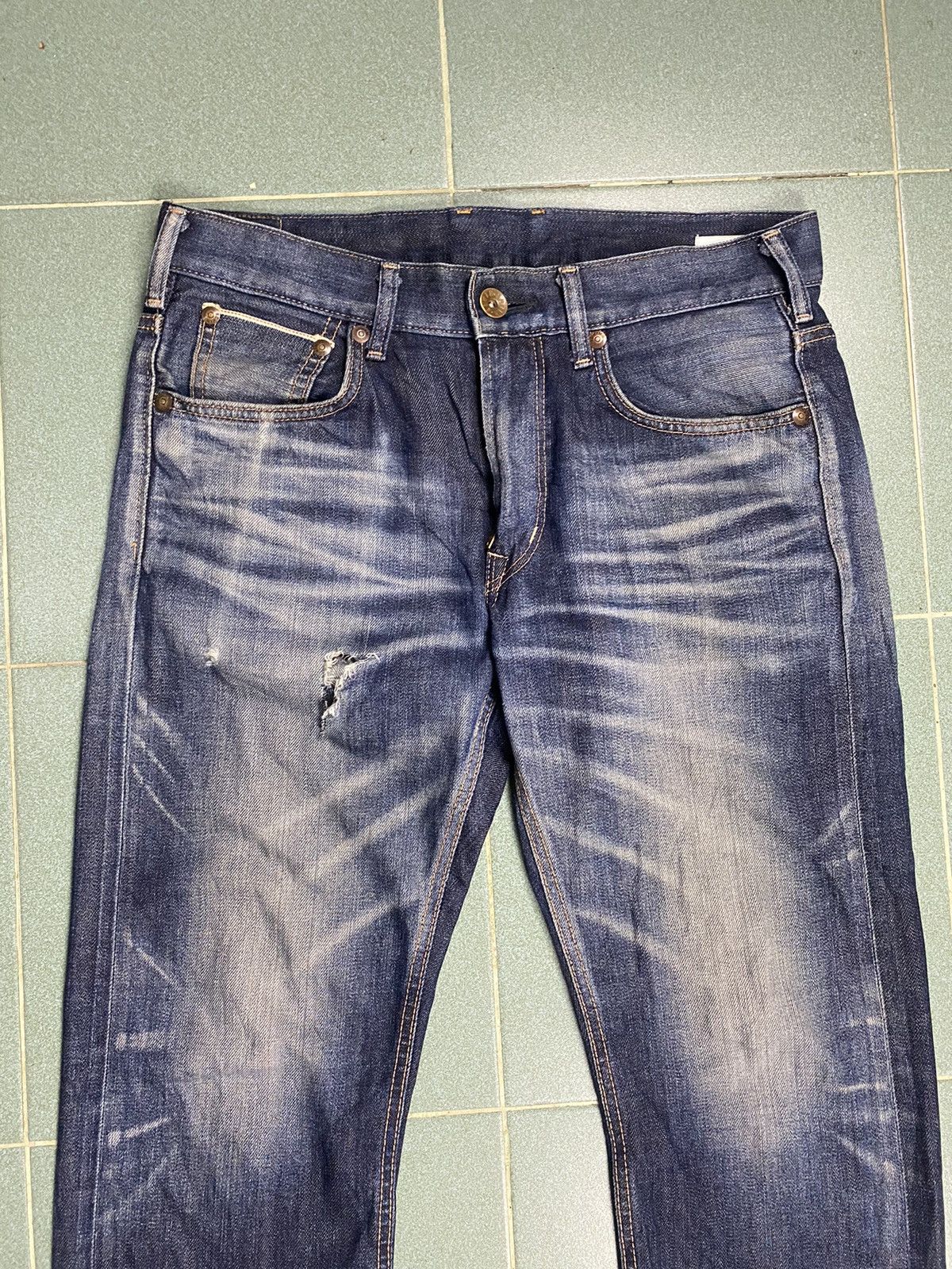 Edwin Edwin 505n Selvedge Faded Jeans 31X33 Size US 30 / EU 46 - 4 Thumbnail