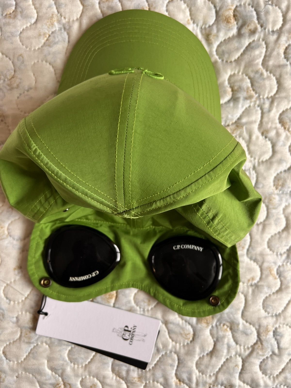 C.P. Company C.P. Company CHROME-R GOGGLE CAP glass hat cap green lime Size ONE SIZE - 18 Thumbnail