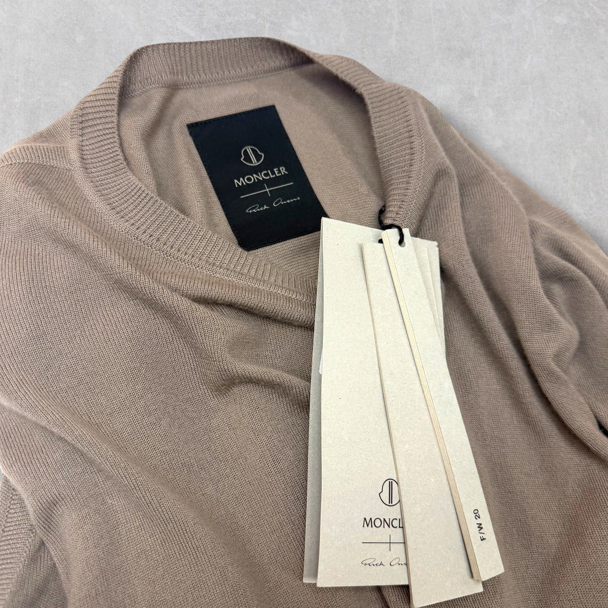 Moncler × Rick Owens Rick Owens x Moncler Cashmere Drapefront Sweater S Size S / US 4 / IT 40 - 3 Thumbnail
