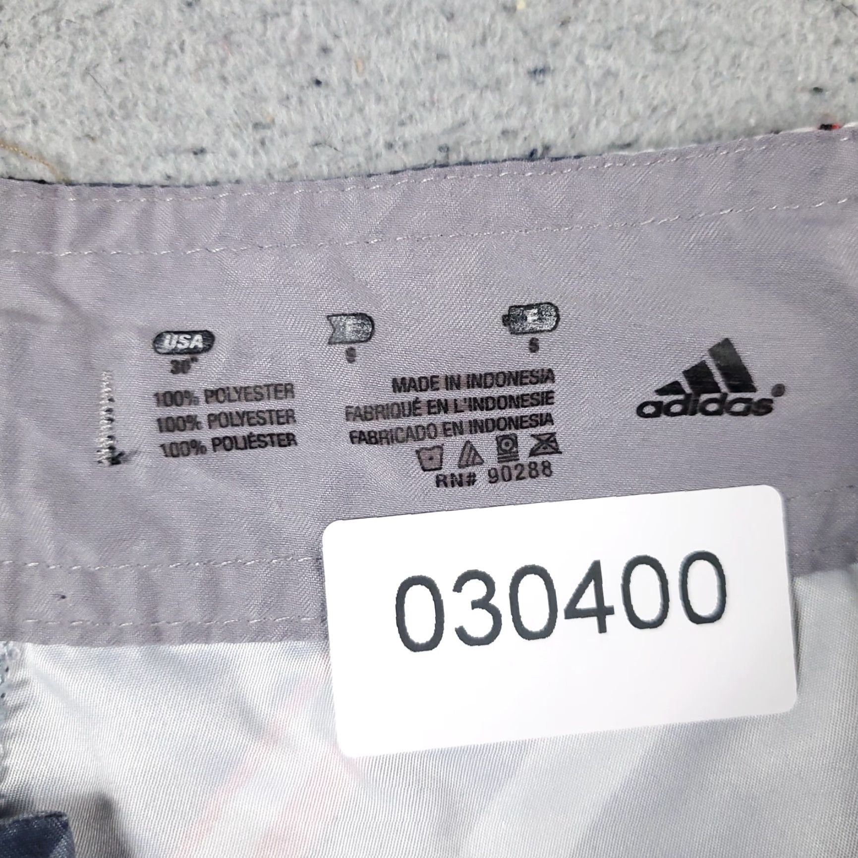Adidas Adidas Shorts Mens Size 30 Gray Plaid Lace Tie Beach Swim Trunks Board Shorts Size US 29 - 7 Thumbnail