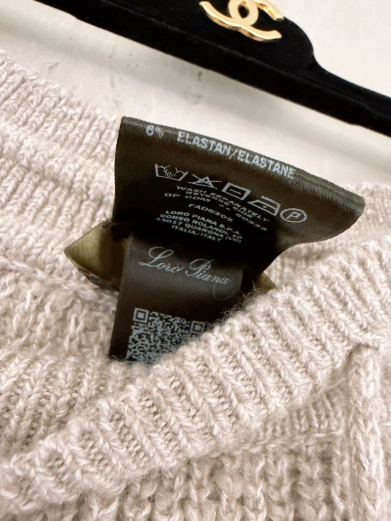 Loro Piana LORO PIANA sizeXS 24 Autumn garden sand color cashmere knit Size 26" / US 2 / IT 38 - 8 Thumbnail