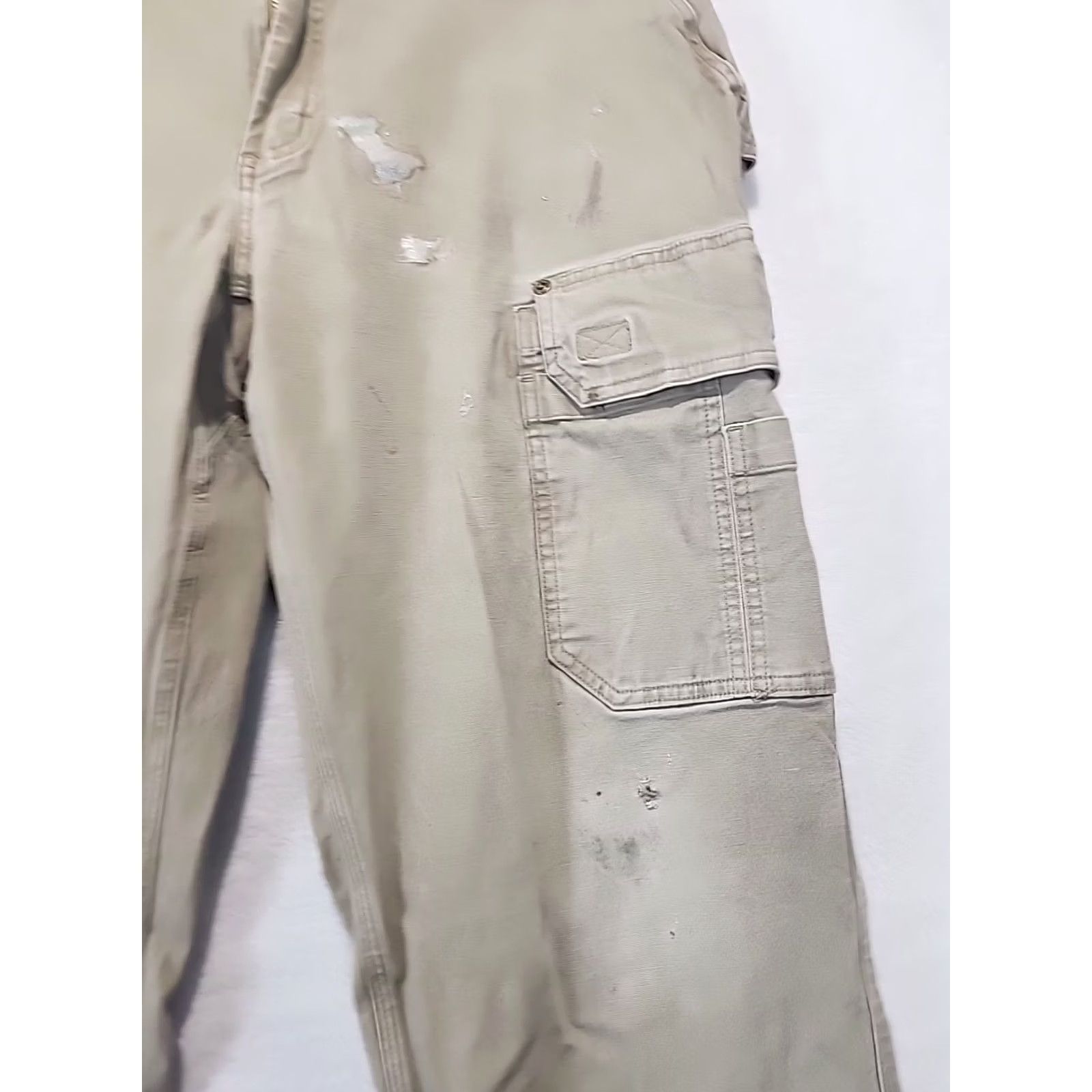CO Duluth Trading Co Men's Pants 38x30 Flex Fire Hose Cargo Khaki Grunge Cotton Spandex Baggy? Size US 38 / EU 54 - 5 Thumbnail