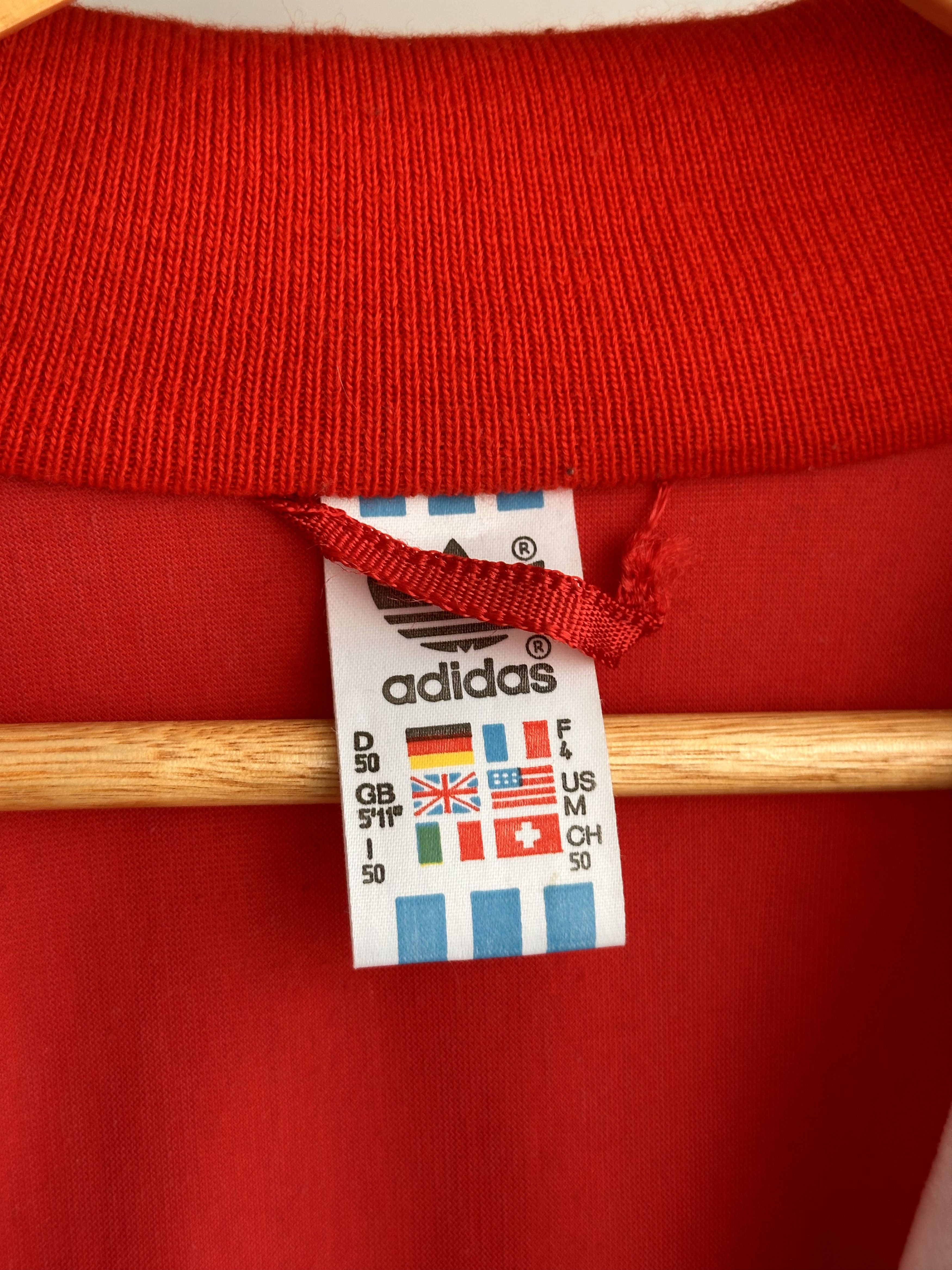 Adidas Vintage Adidas Suisse Handball Sportswear Red Hoodie Size US M / EU 48-50 / 2 - 13 Thumbnail