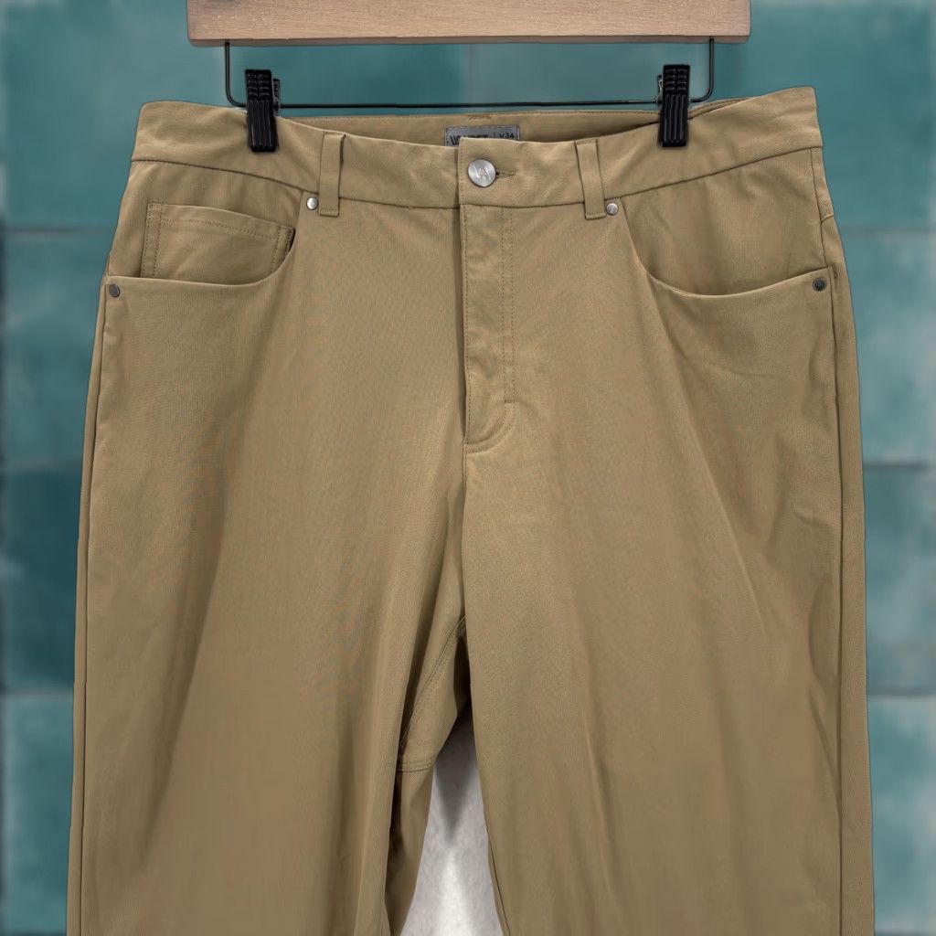 Vintage VRST Limitless Performance Athletic Fit 5 Pocket Pants Mens 34x28 Khaki Stretch Size US 34 / EU 50 - 1 Thumbnail