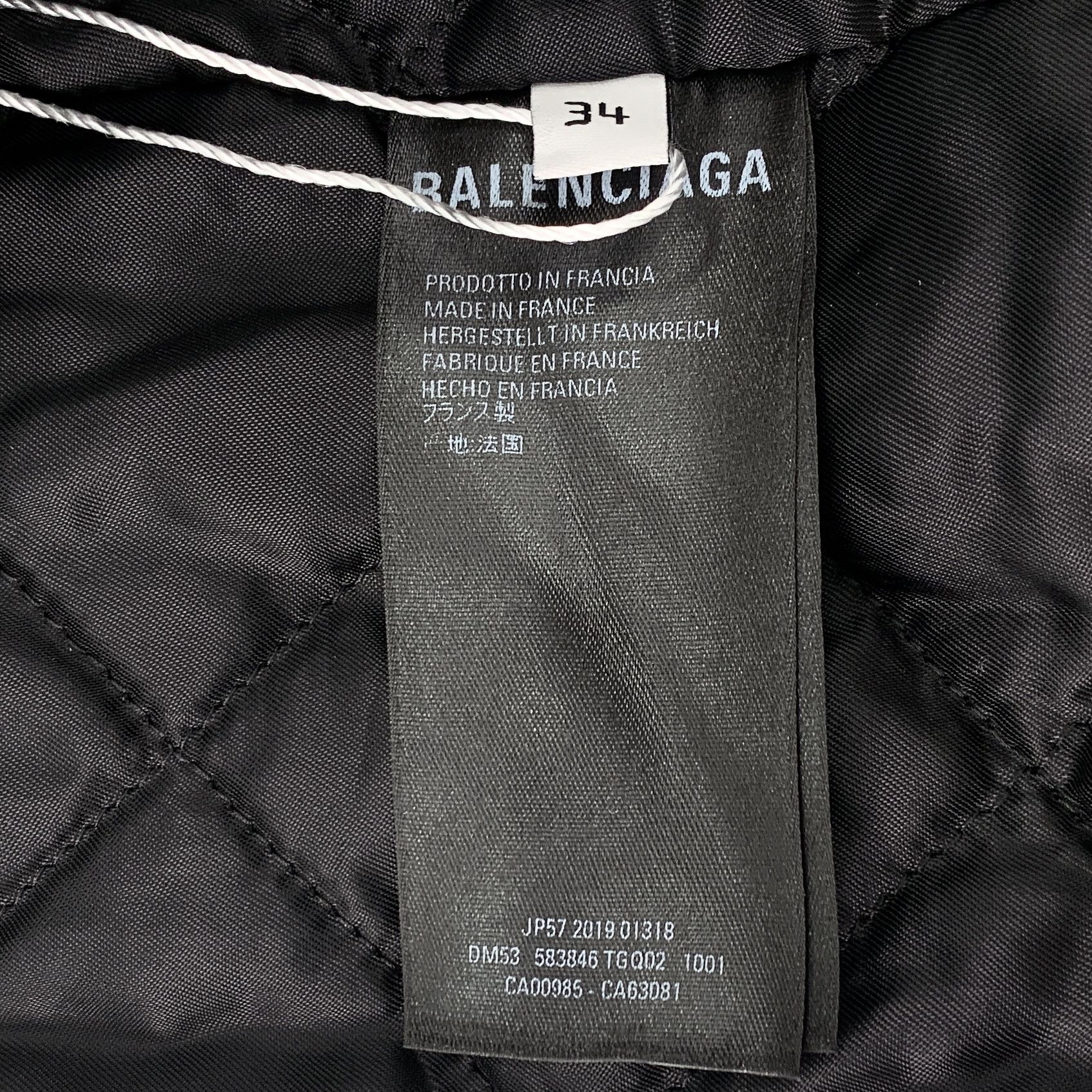 Balenciaga Balenciaga Logo Overcoat Black Allover Print (Size XXS) Size XXS / US 00 / IT 34 - 4 Thumbnail