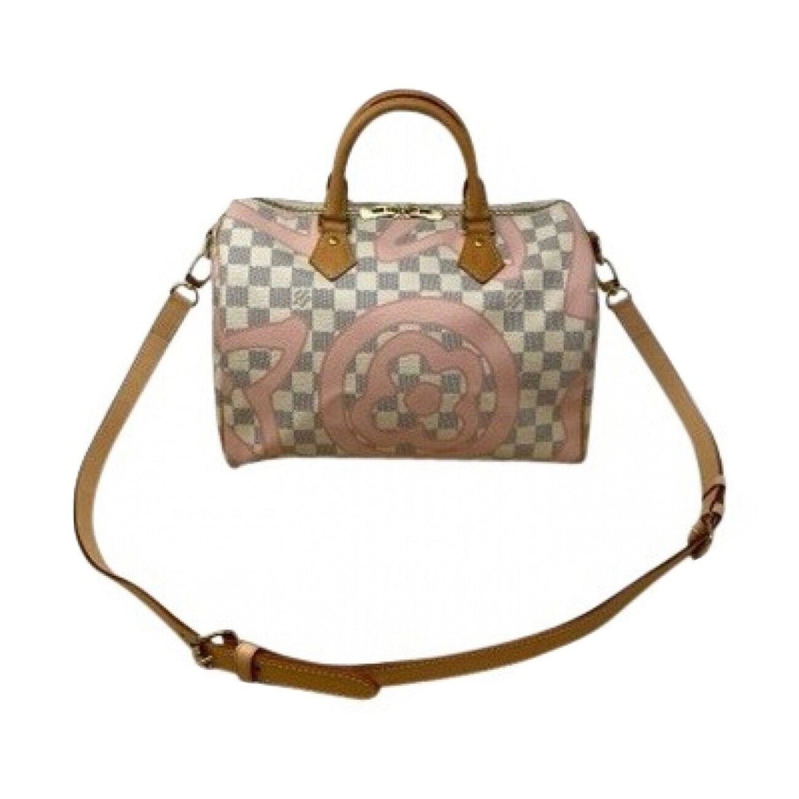 Louis Vuitton Louis Vuitton Speedy Bandoulière Damier Azur Tahitienne Ros Size ONE SIZE - 1 Thumbnail