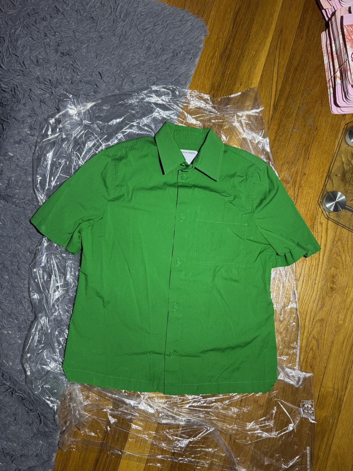 Bottega Veneta BOTTEGA VENETA Compact Poplin Short Sleeve Shirt Size 34 Size XXS / US 00 / IT 34 - 1 Thumbnail