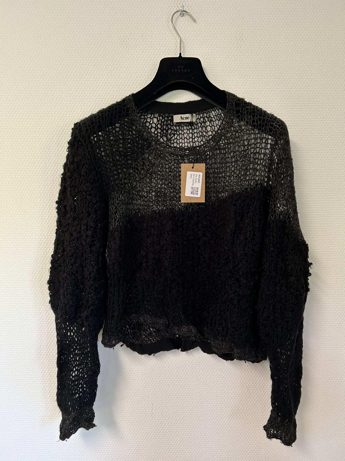 image of Acne Studios Fw2010 Loose Mohair Knit in Black, Men's (Size Small)