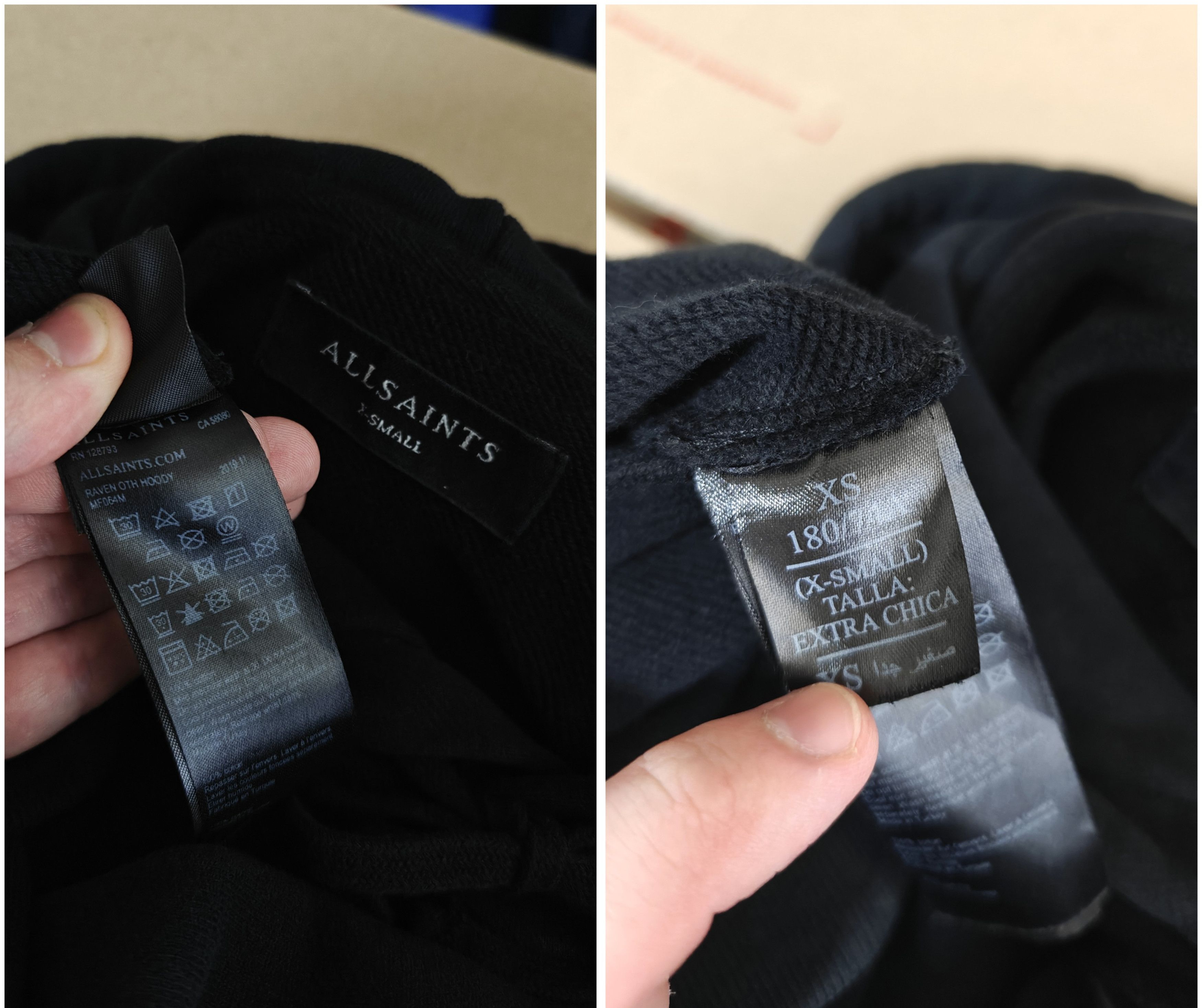 Allsaints Allsaints Hoodie Small Logo Pullover Black size M Size US M / EU 48-50 / 2 - 8 Thumbnail