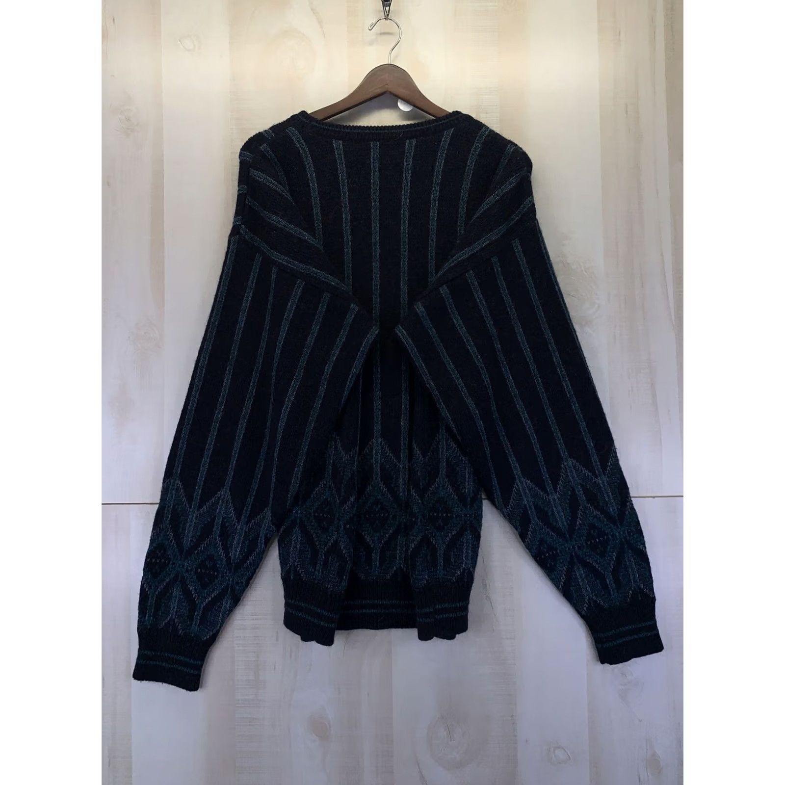Jantzen VINTAGE Jantzen Geometric Knit Grandpa Cosby Sweater Mens Large Tall USA Size US L / EU 52-54 / 3 - 8 Thumbnail