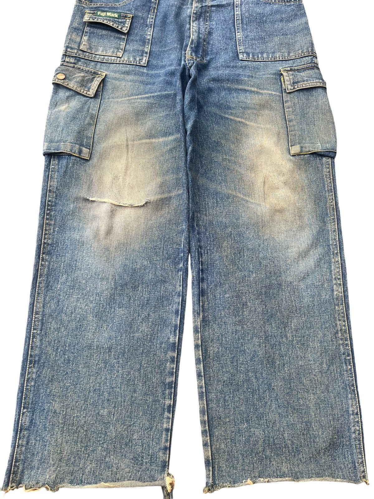 Japanese Brand Vintage Japanese Brand Mud Wash Tactical Cargo Frayed Jeans Size US 34 / EU 50 - 9 Thumbnail