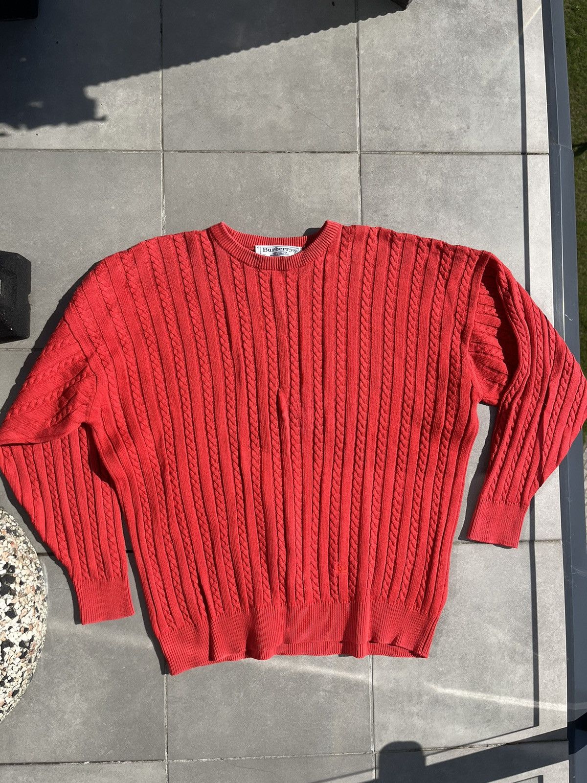 Burberry × Vintage Vintage Burberrys Red Jumper Sweater Size US L / EU 52-54 / 3 - 1 Thumbnail