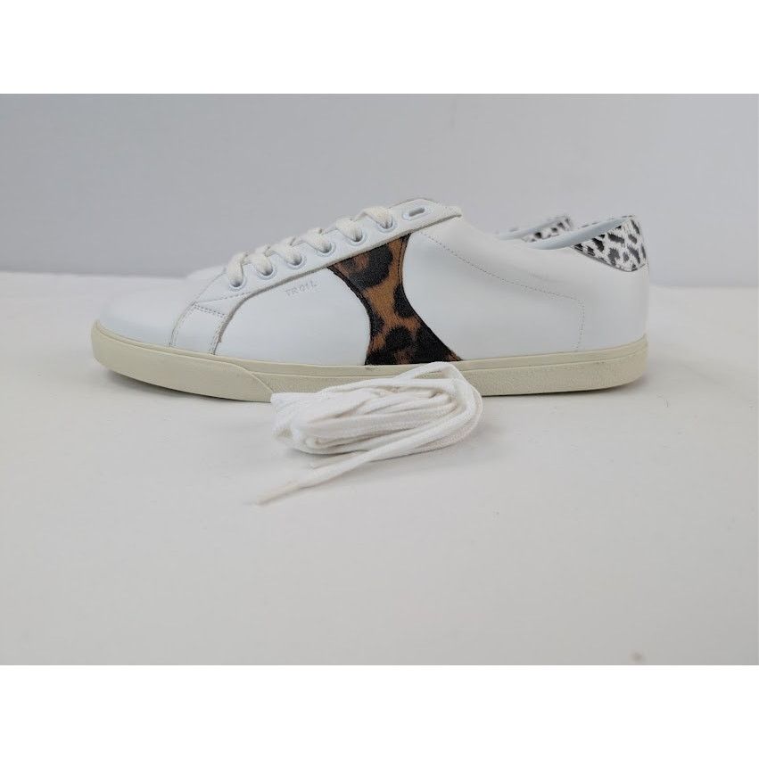 Celine o1rshd1 Smooth Leather Low Top Sneakers White/ Brown/ Black Size US 10 / EU 43 - 11 Thumbnail