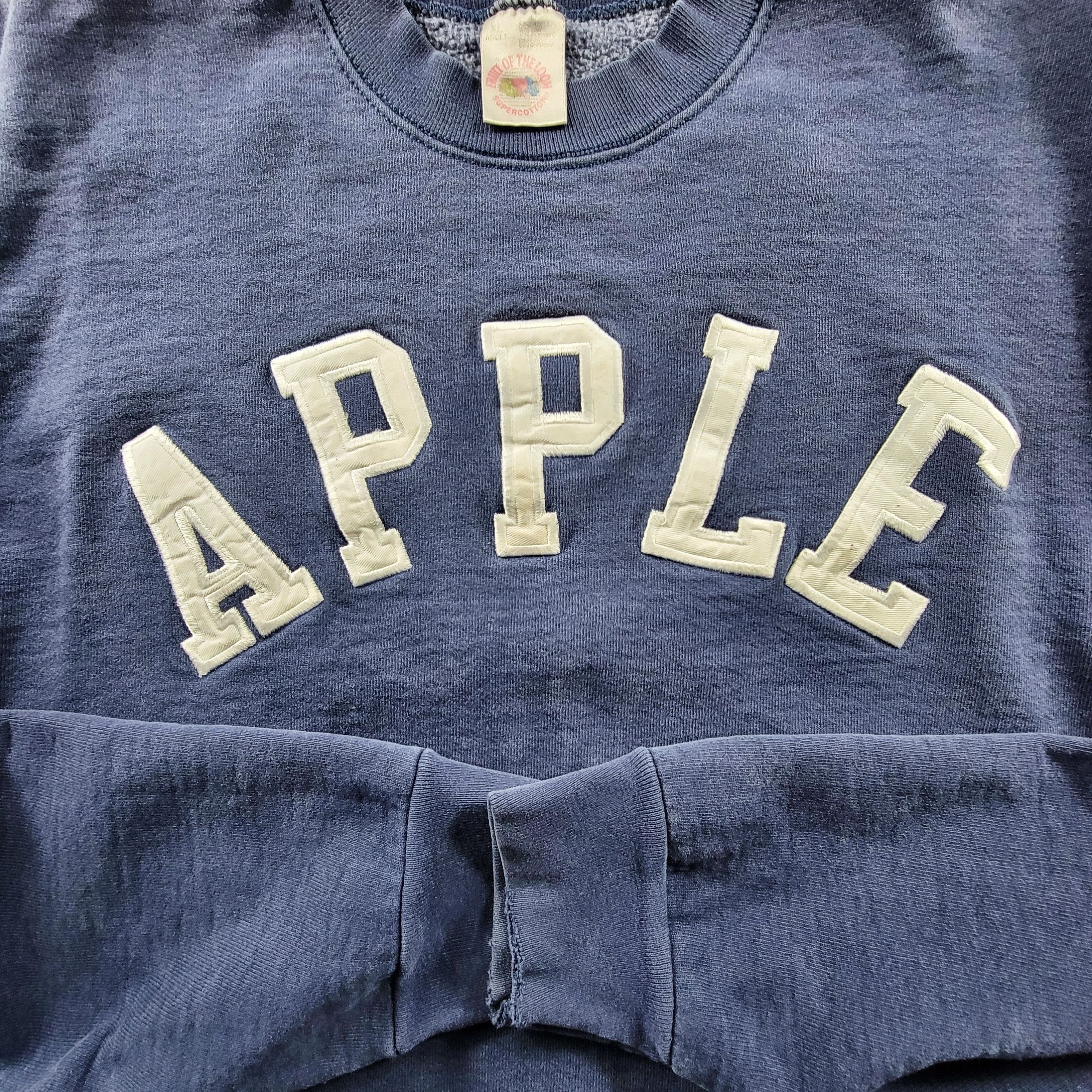 Vintage 90s APPLE Computers crewneck sweatshirt embroidered