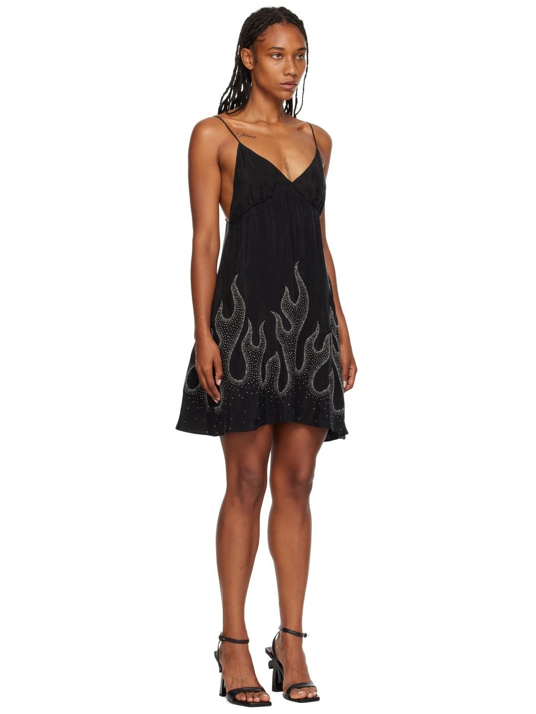Palm Angels o1y1125 Mini Dress in Black Size M / US 6-8 / IT 42-44 - 2 Thumbnail