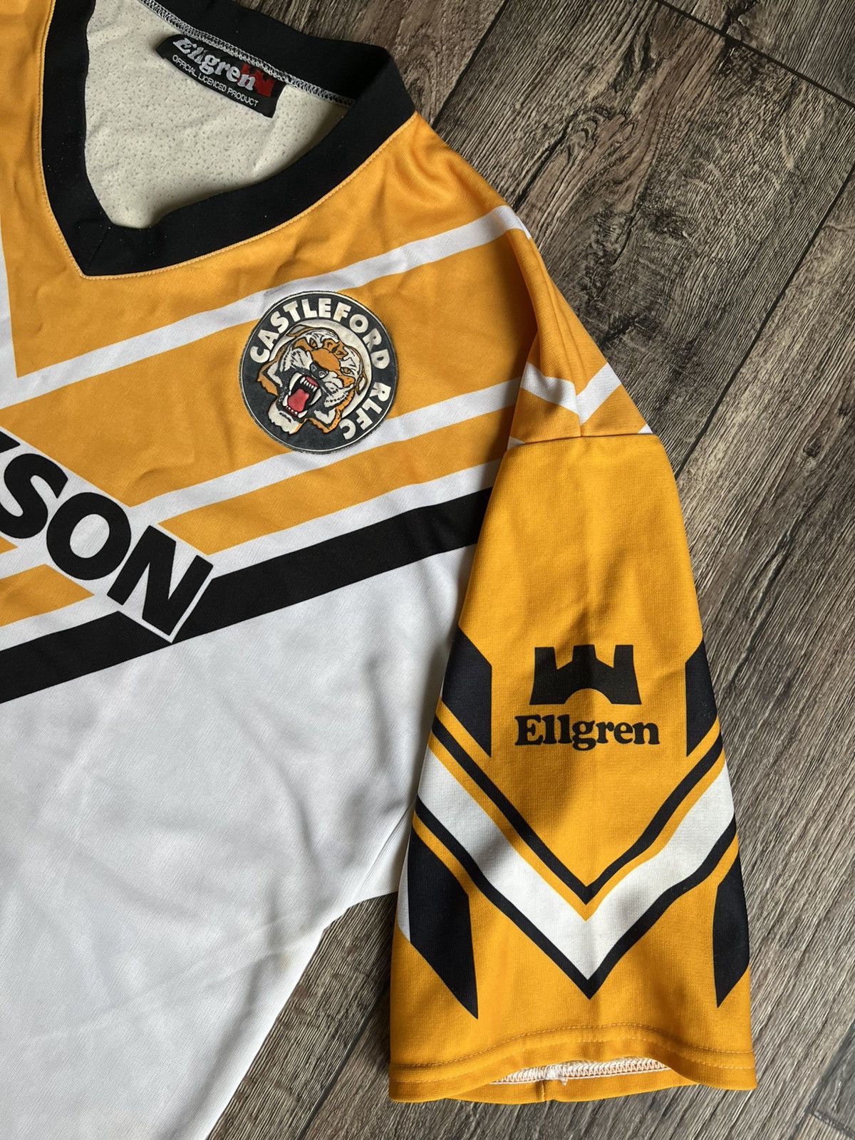 Vintage Castleford Tigers Vintage 1990s Football Rugby Jersey Size US XL / EU 56 / 4 - 2 Thumbnail