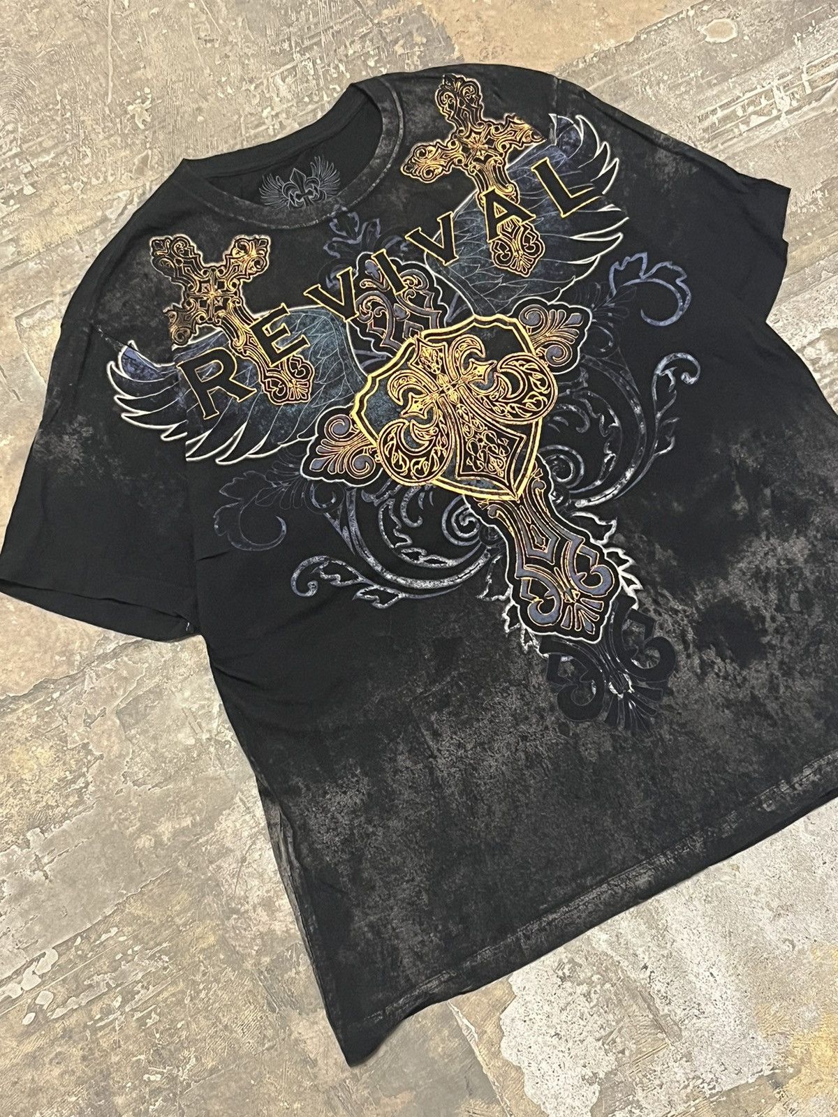 Affliction × Vintage Affliction style grunge y2k skater hype opium goth emo tee Size US XXL / EU 58 / 5 - 2 Thumbnail
