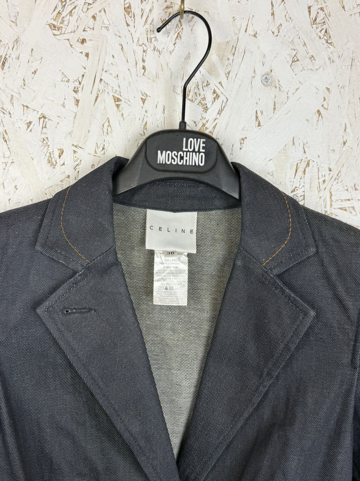 Celine Celine Denim Cotton Tailored Blazer Size 36 Size XS / US 0-2 / IT 36-38 - 4 Thumbnail