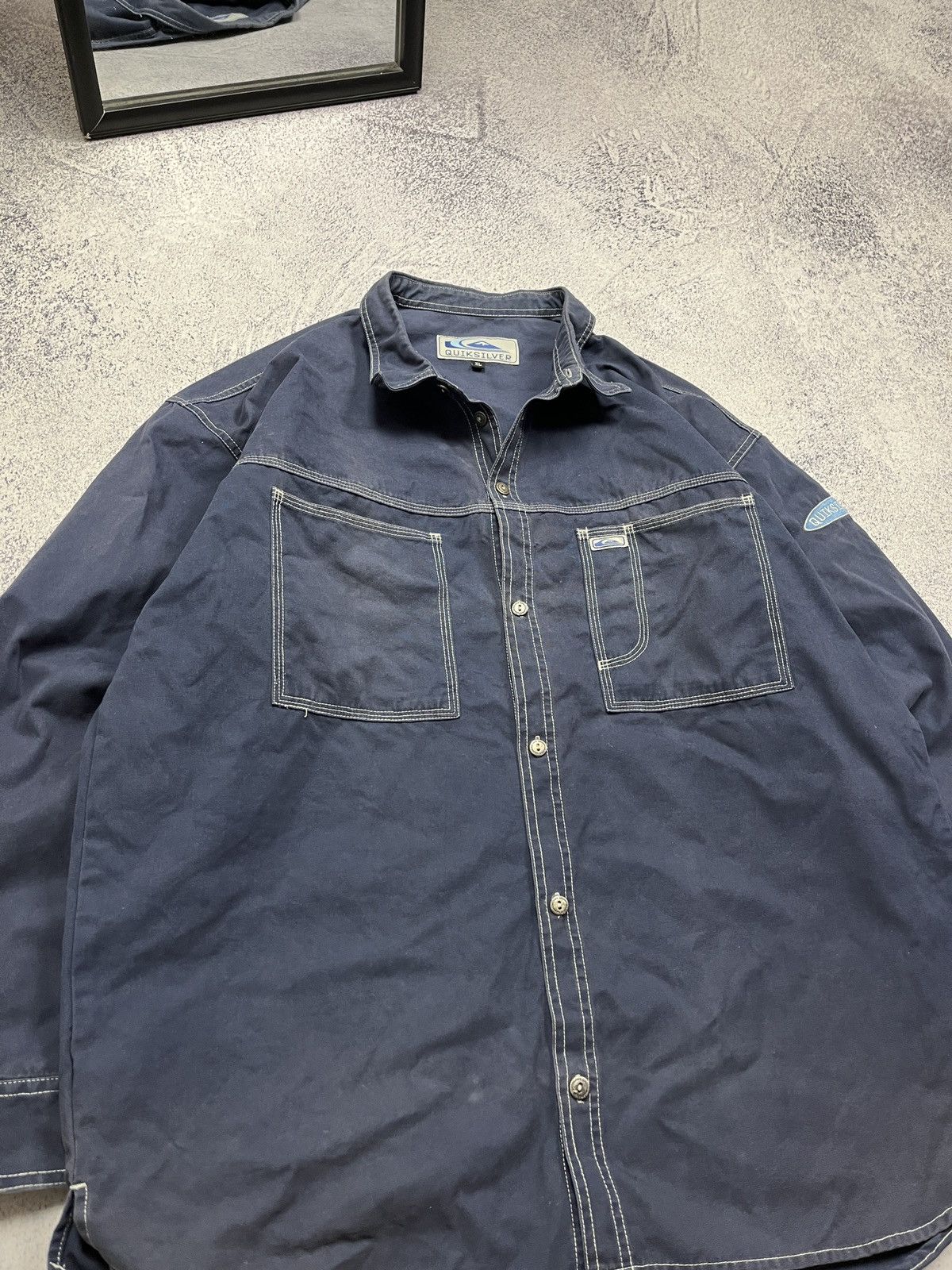 Quicksilver Vintage 90’s Quicksilver Button Up Work Jacket Rare Size US XL / EU 56 / 4 - 9 Thumbnail