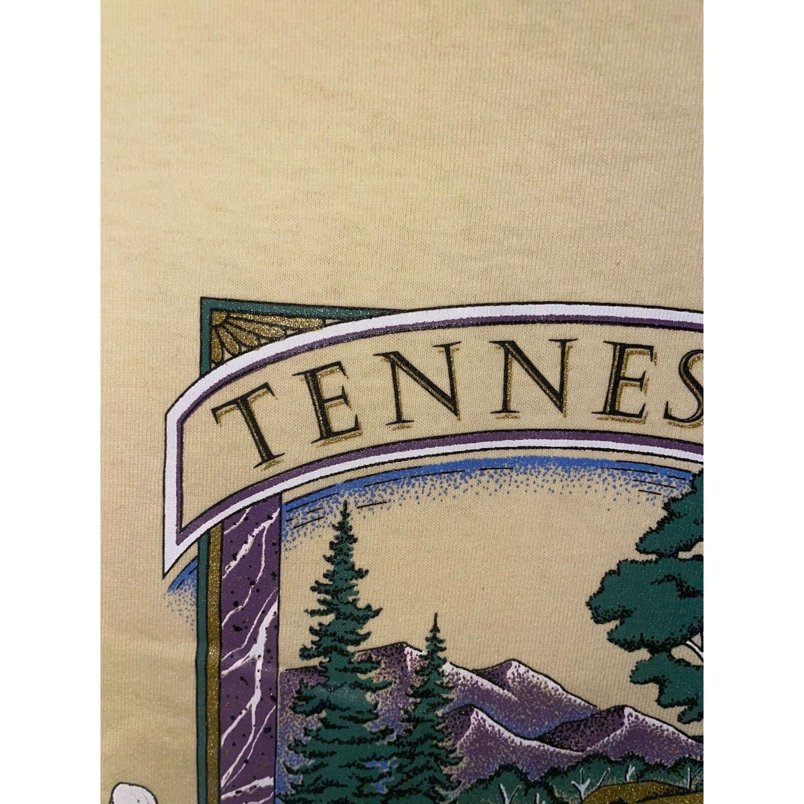 Jerzees Vintage Gatlinburg Tennessee Shirt Tee River Yellow 90s L Size US L / EU 52-54 / 3 - 5 Thumbnail