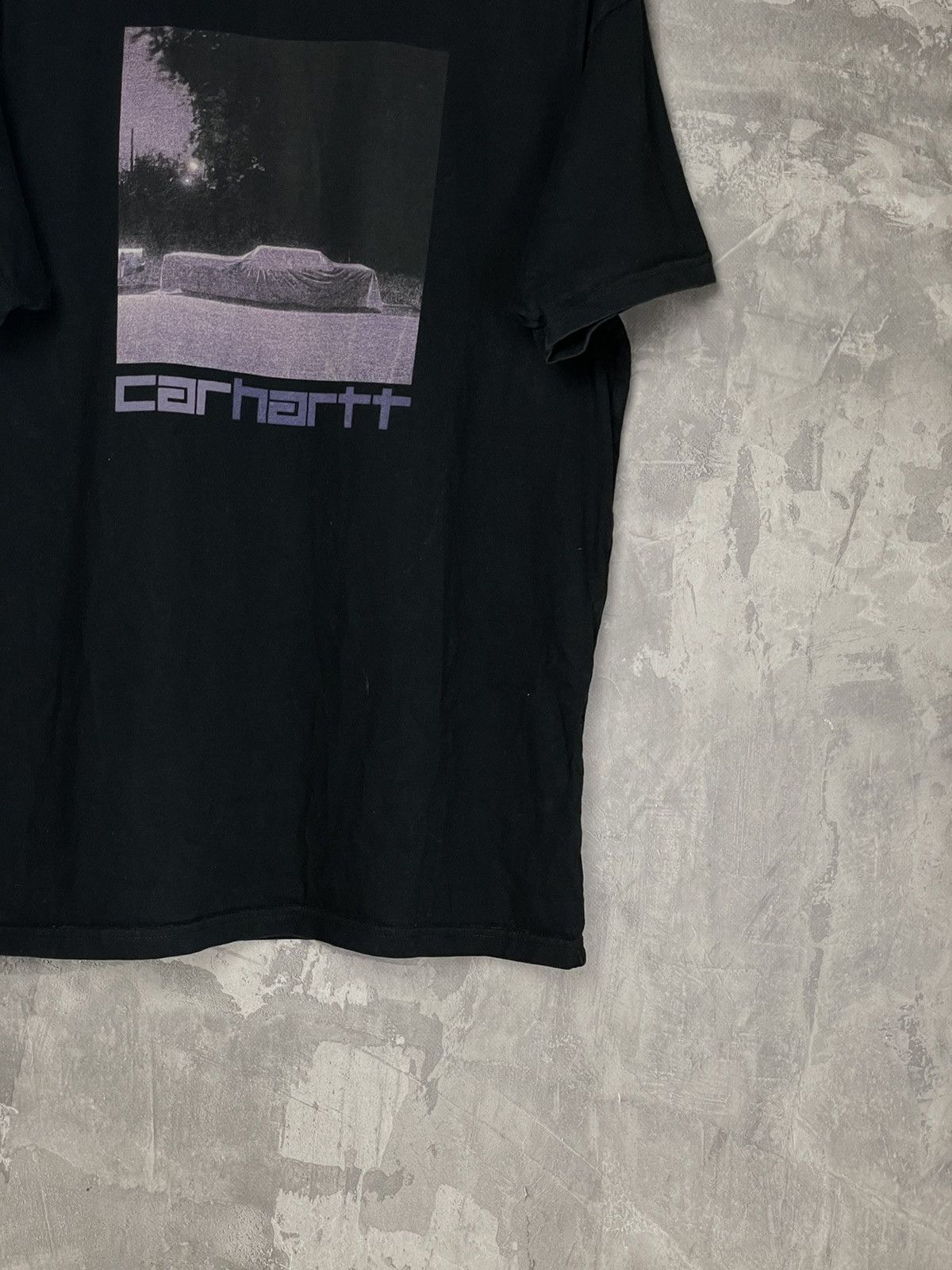 Carhartt × Vintage CARHARTT CENTER LOGO PURPLE CAR Y2K OVERSIZE BOXY T-SHIRT Size US S / EU 44-46 / 1 - 6 Thumbnail