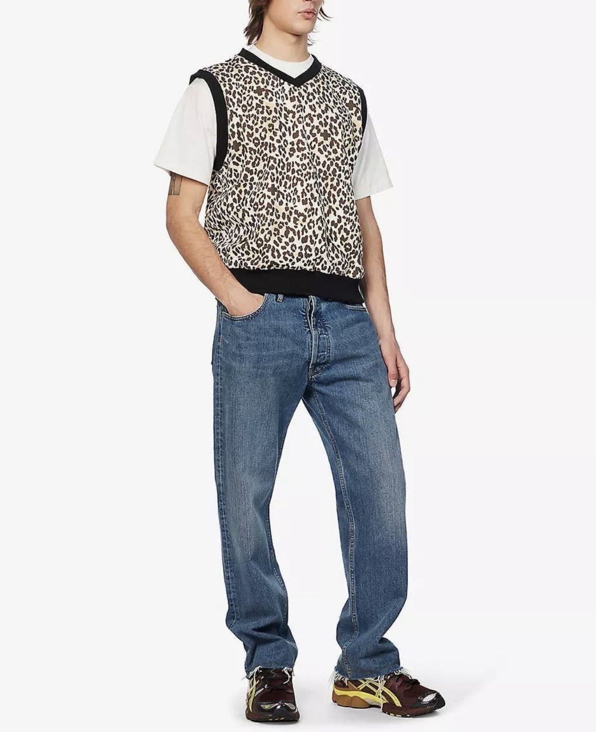 Places + Faces PLACES + FACES Leo-Plus Leopard Pattern Cotton Jersey Vest Size US L / EU 52-54 / 3 - 5 Thumbnail