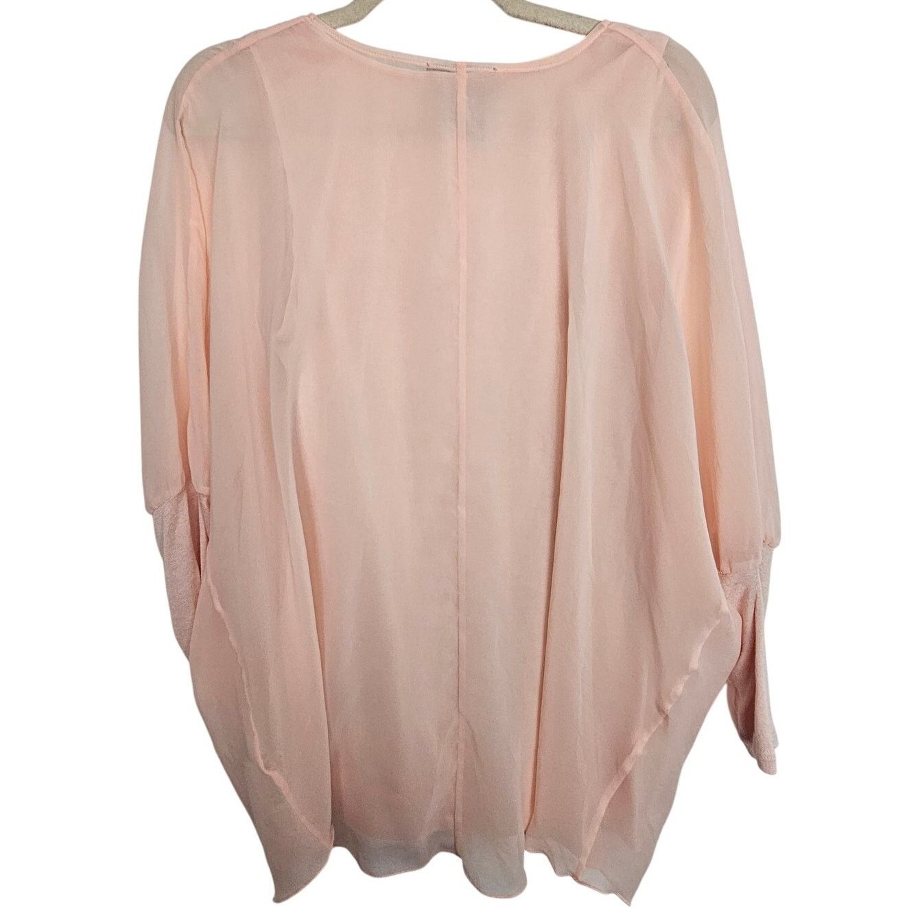 White House Black Market White House Black Market Womens Surplice Flowy Top S Peach Size S / US 4 / IT 40 - 8 Thumbnail