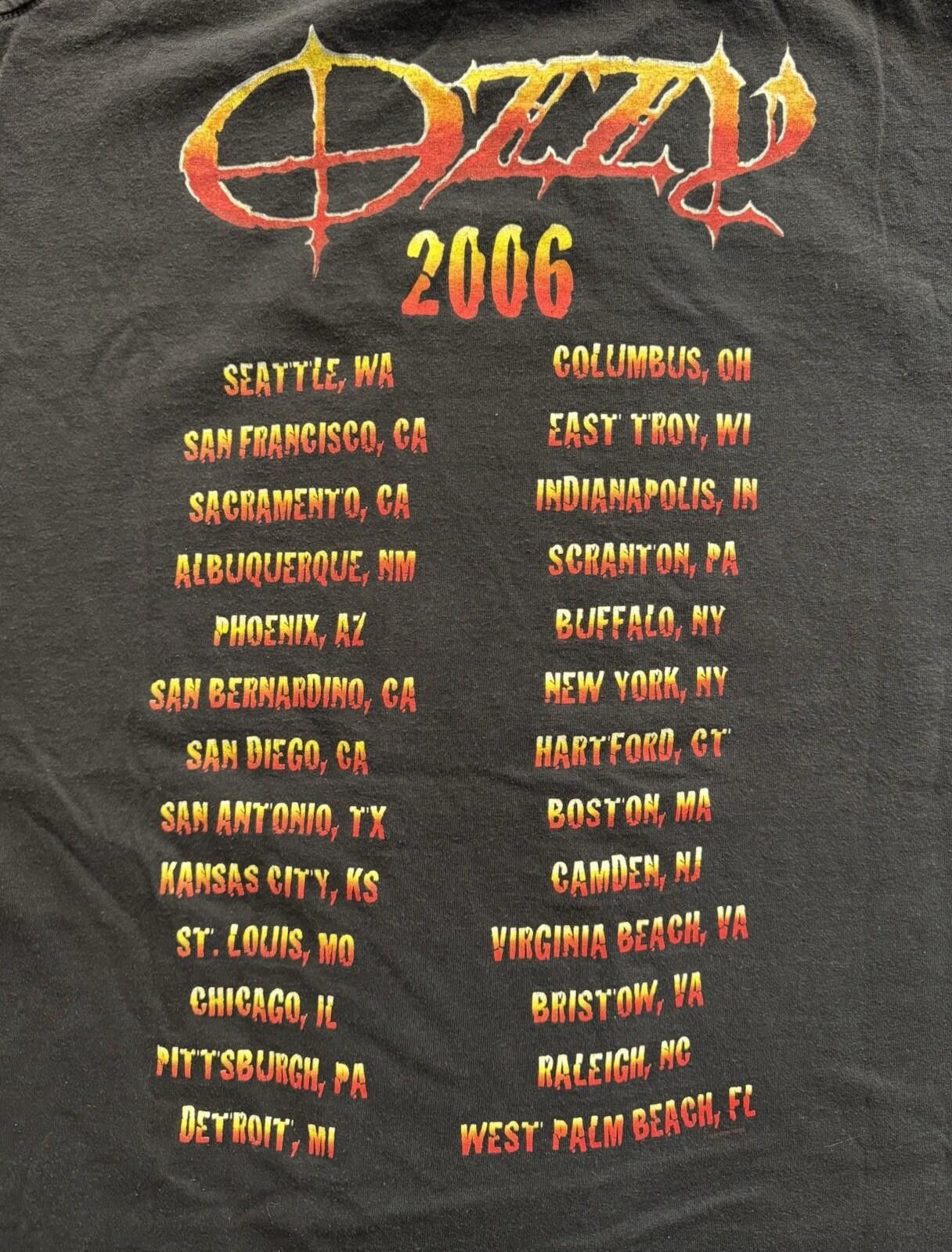 Vintage Vintage Ozzy Osbourne 2006 Tour Concert Merch T-Shirt XL Size ONE SIZE - 6 Thumbnail