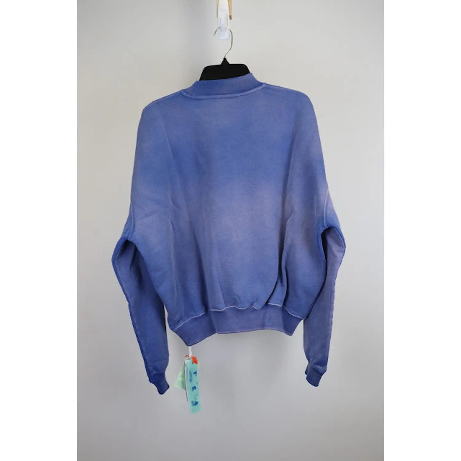 Off-White o1gr1nt1124 Wave Off Boxy Crewneck Sweatshirt Purple/White Size US XS / EU 42 / 0 - 8 Thumbnail