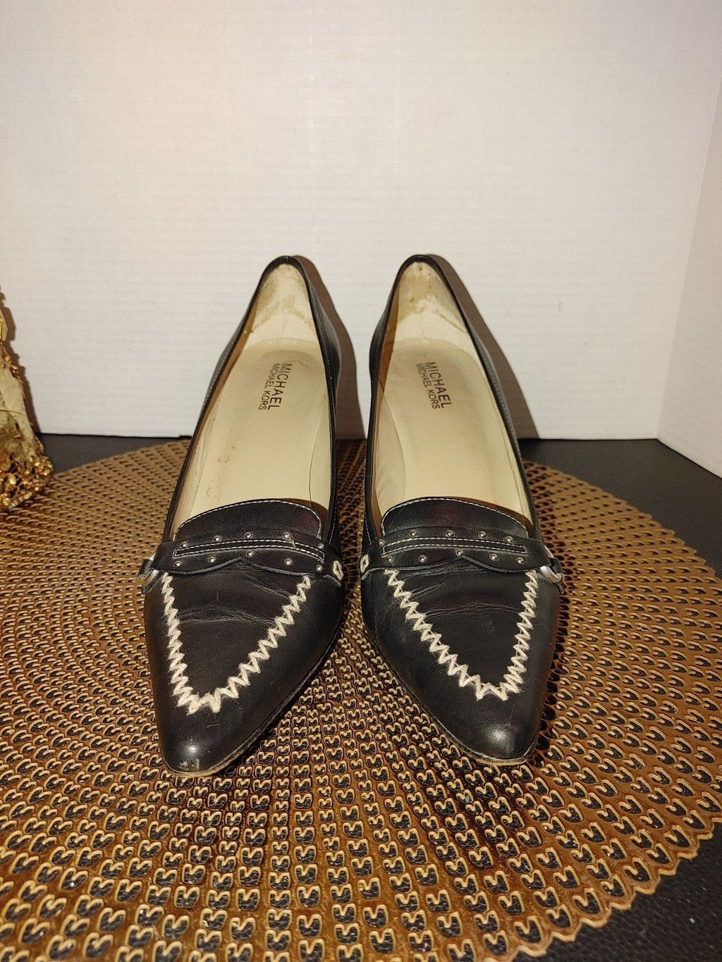 Michael Kors Michael Kors Black Leather Pumps Size 10M Size US 10 / IT 40 - 3 Thumbnail
