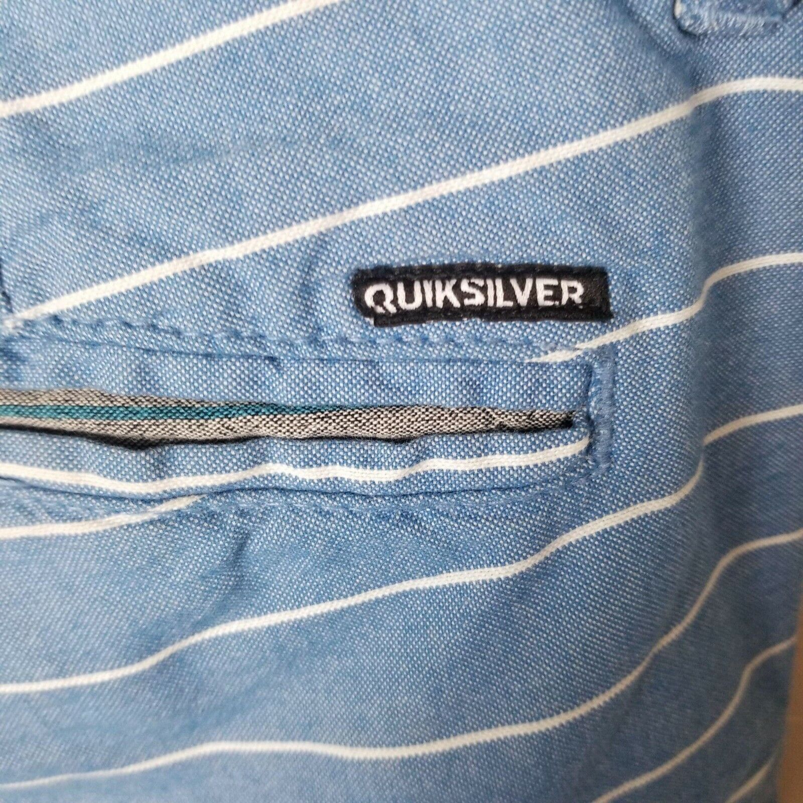 Quiksilver Quiksilver Mens Mong Talk Fixed Waist Shorts Size 32 Striped Size US 32 / EU 48 - 7 Thumbnail