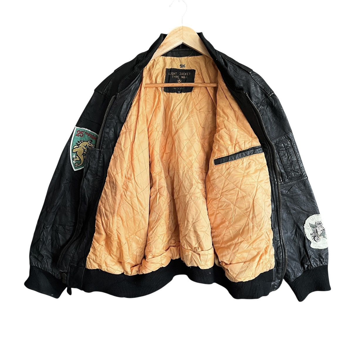 Avirex Very Rare Vintage Avirex MA-1 Leather Flight Jacket 1980s Size US M / EU 48-50 / 2 - 3 Thumbnail