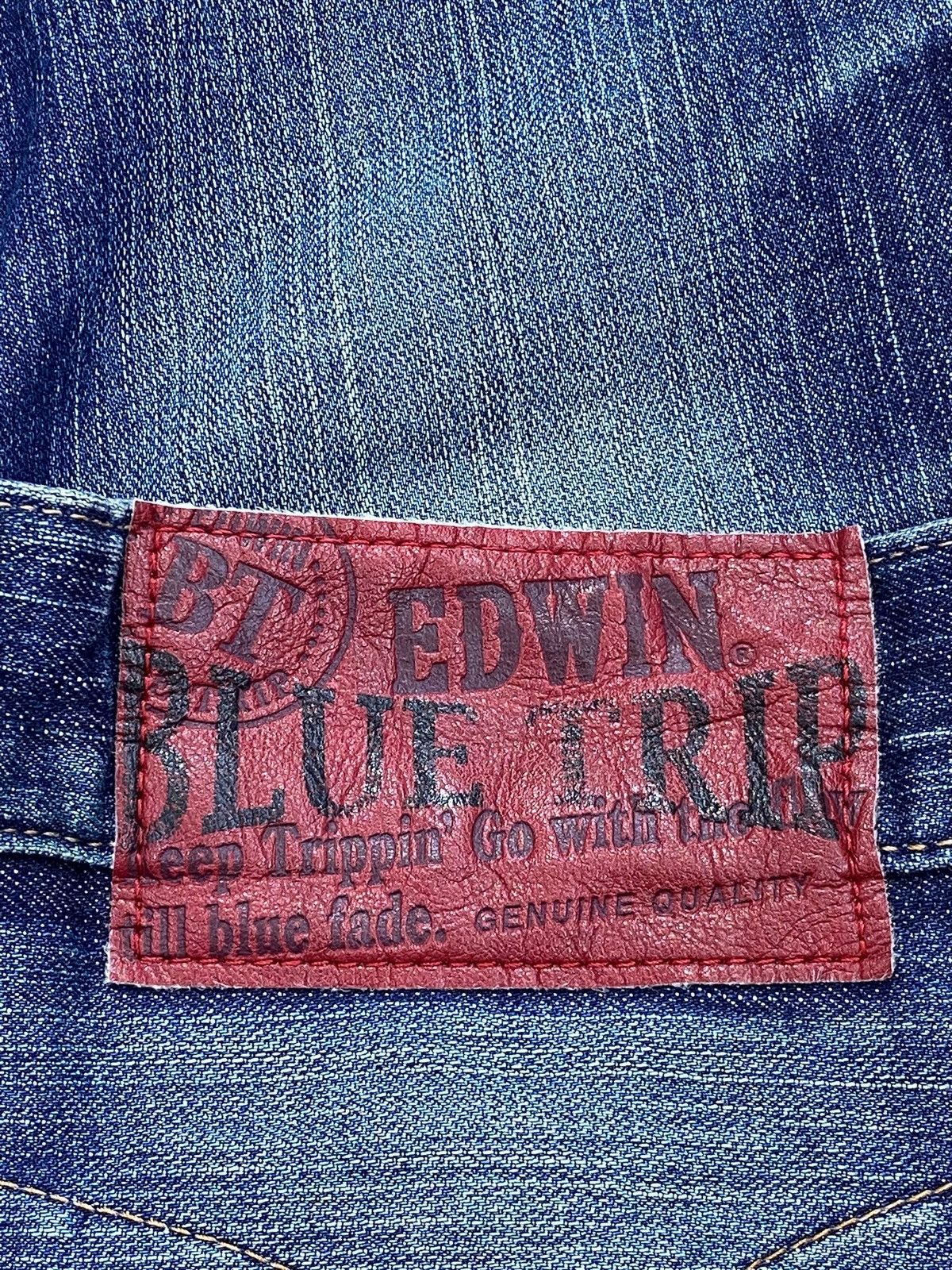 Edwin Vintage Edwin Blue Trip Faded Wash Whiskers Style Jeans Size US 32 / EU 48 - 16 Thumbnail